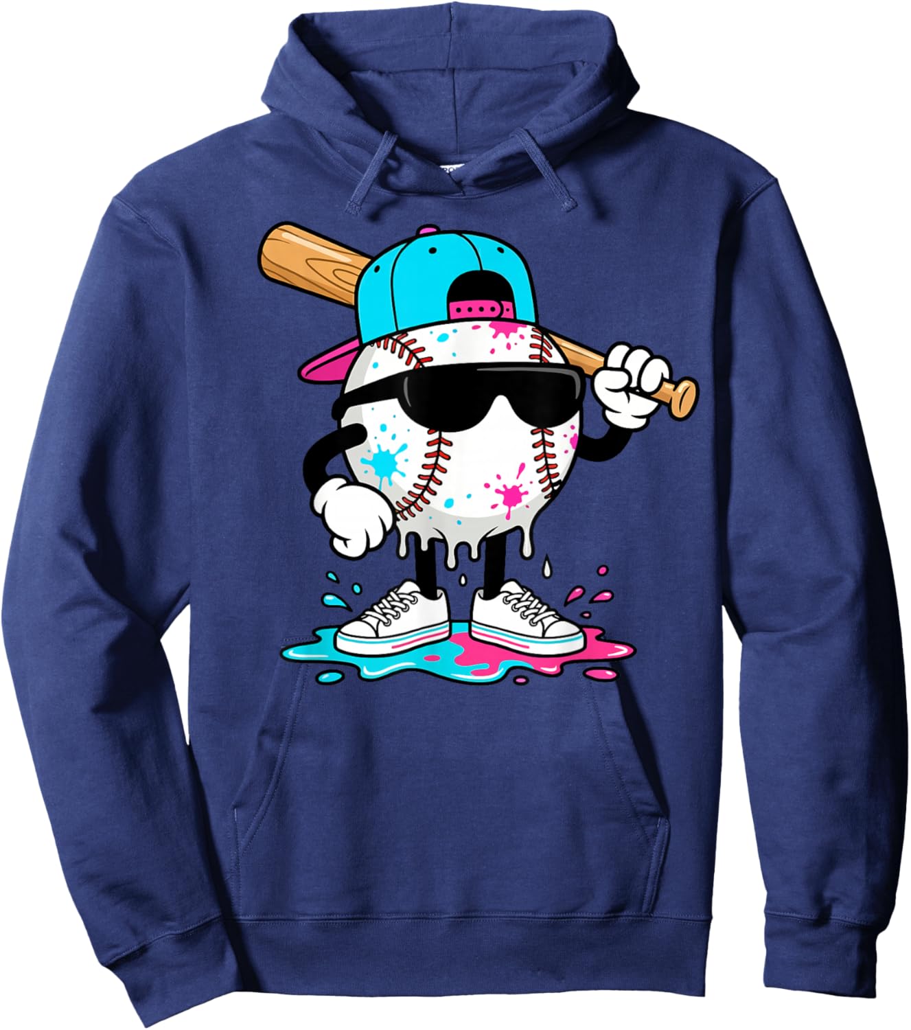T-Shirt Hoodie - Hoodie | Navy