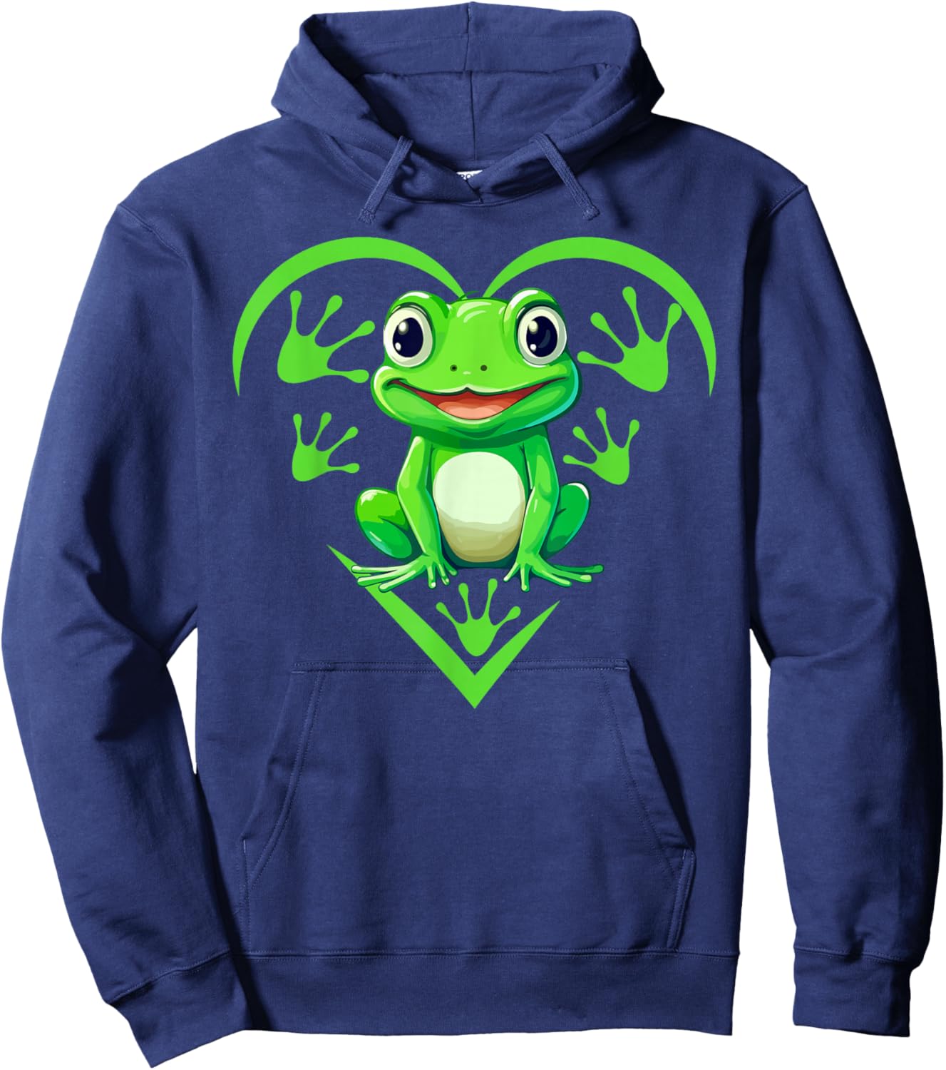 Frog Women Girls Frog lover Tie-Dye Heart Hoodie - Hoodie | Navy
