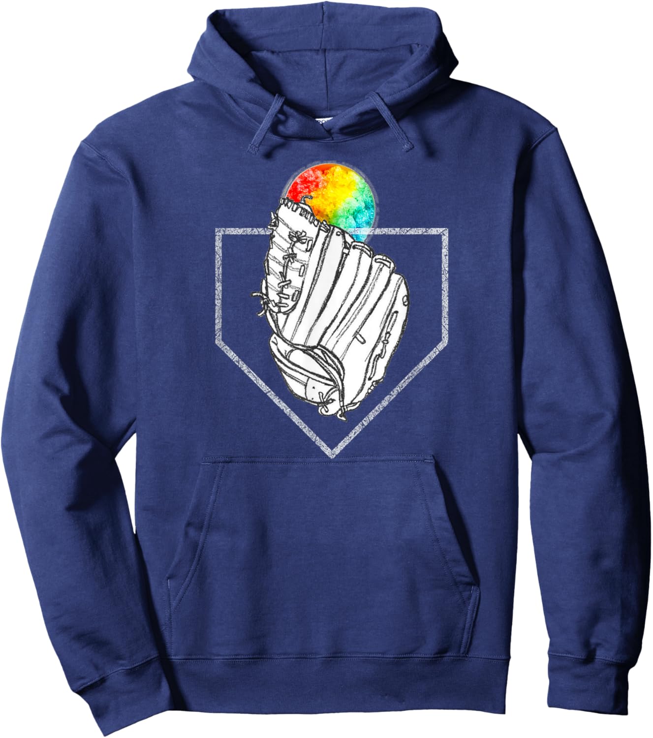 Snow Cone Catch, Softball & Baseball, Snowcone Hoodie - Hoodie | Navy