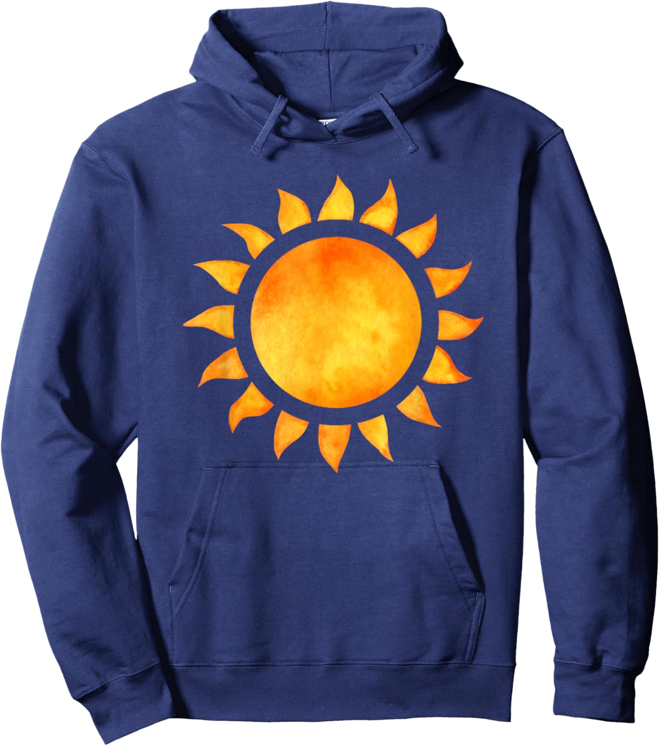 The Sun Painted with Sun Rays Sunshine Hoodie - Hoodie | Navy