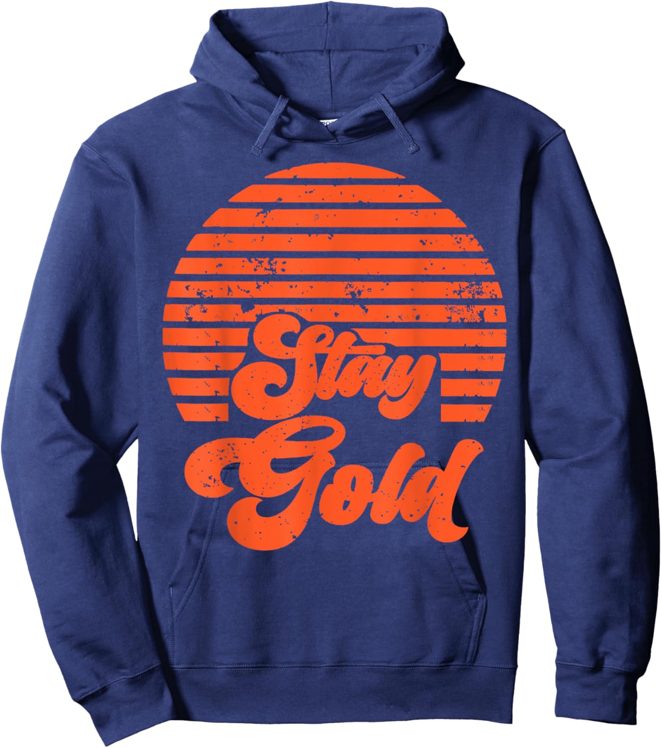 Stay Gold Vintage 80s Retro Men Women Hoodie - Hoodie | Navy