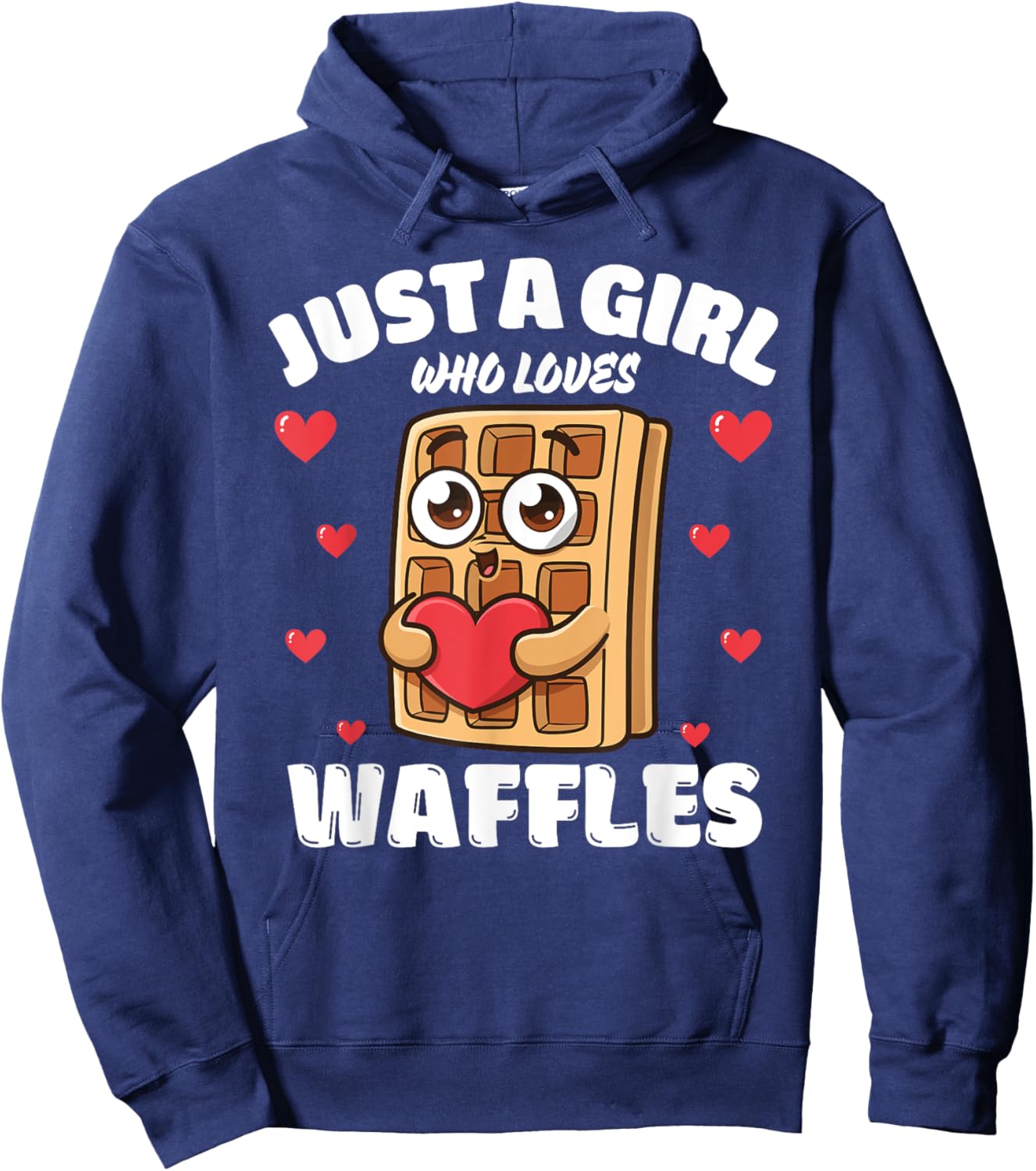 Just A Girl Who Loves Waffles, Waffle Lover Hoodie - Hoodie | Navy