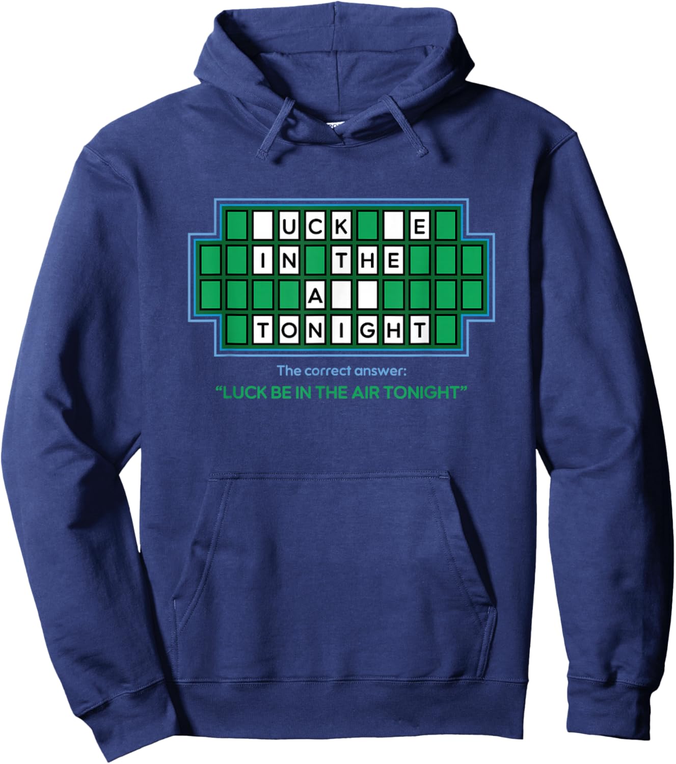 Luck Be In The Air Tonight Puzzle Meme Hoodie - Hoodie | Navy