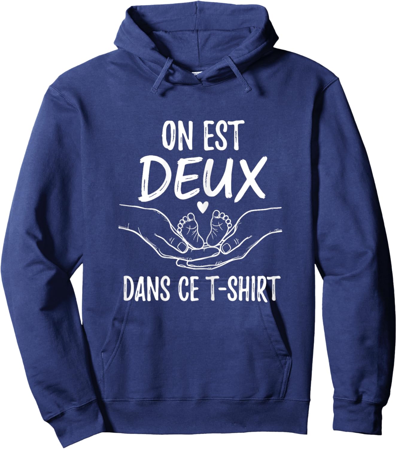 Pregnancy Announcement One Is Two in This Hoodie - Hoodie | Navy