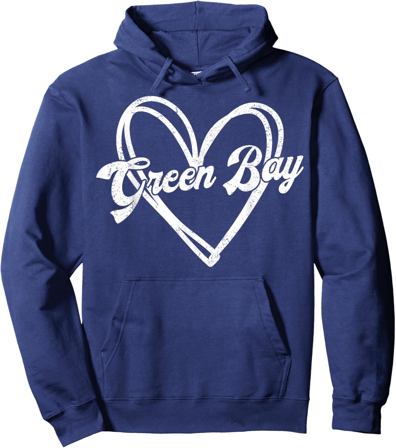 Green Bay Heart Women Girl Kid Hoodie - Hoodie | Navy