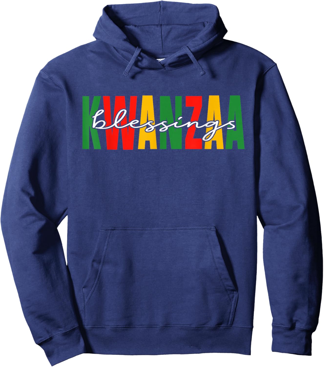 Happy Kwanzaa Hoodie - Hoodie | Navy