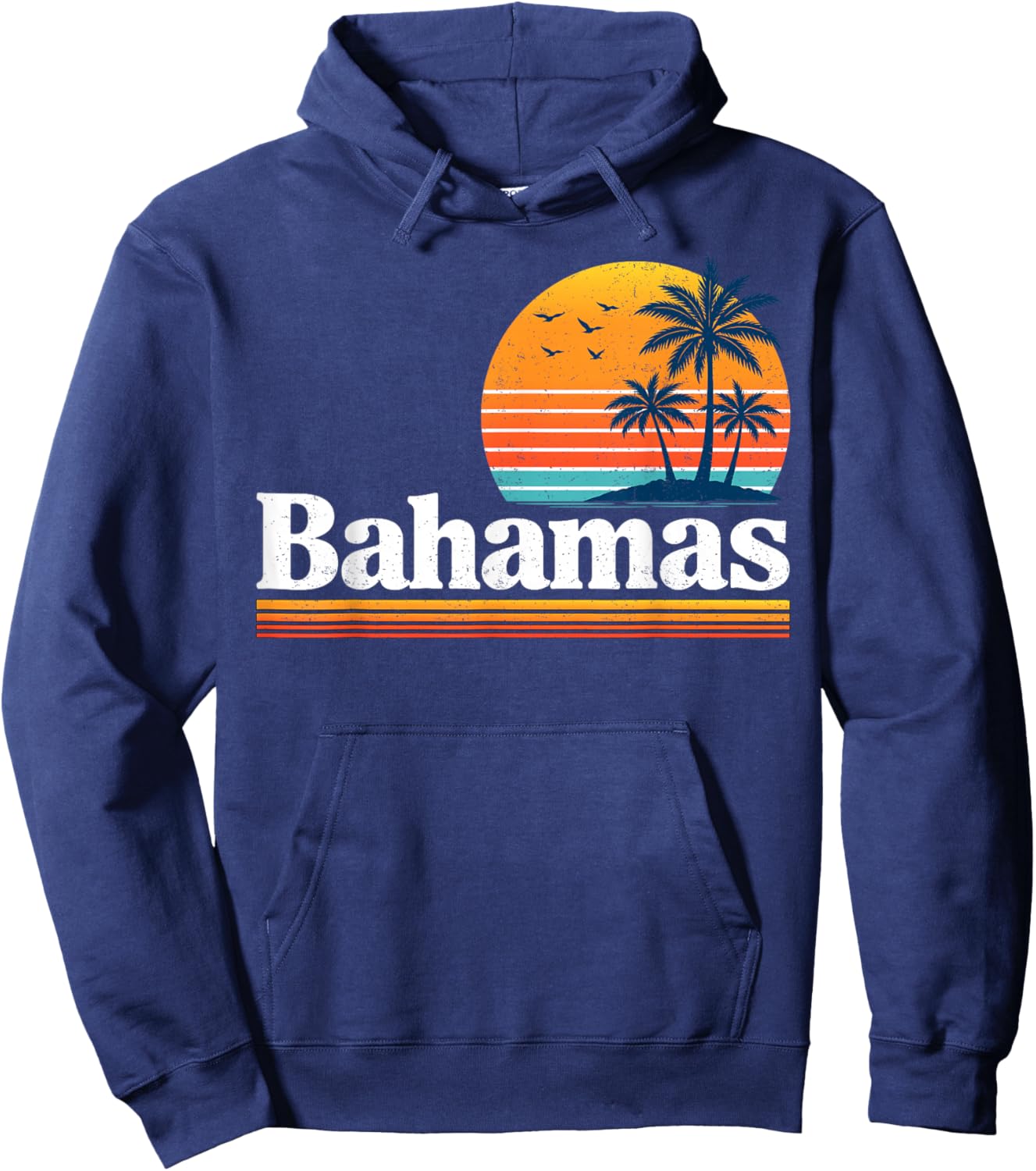 Voyage rétro aux Bahamas Hoodie - Hoodie | Navy