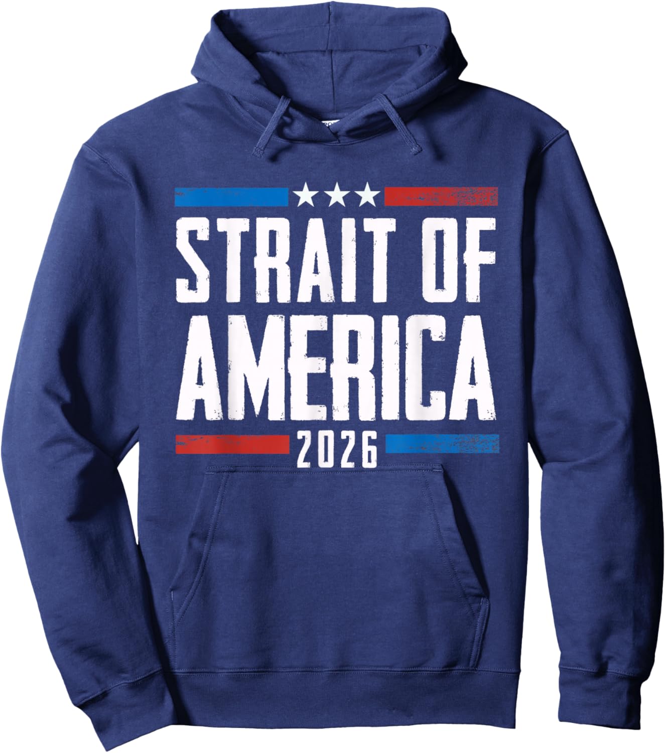 Strait of America US Flag Funny Hoodie - Hoodie | Navy