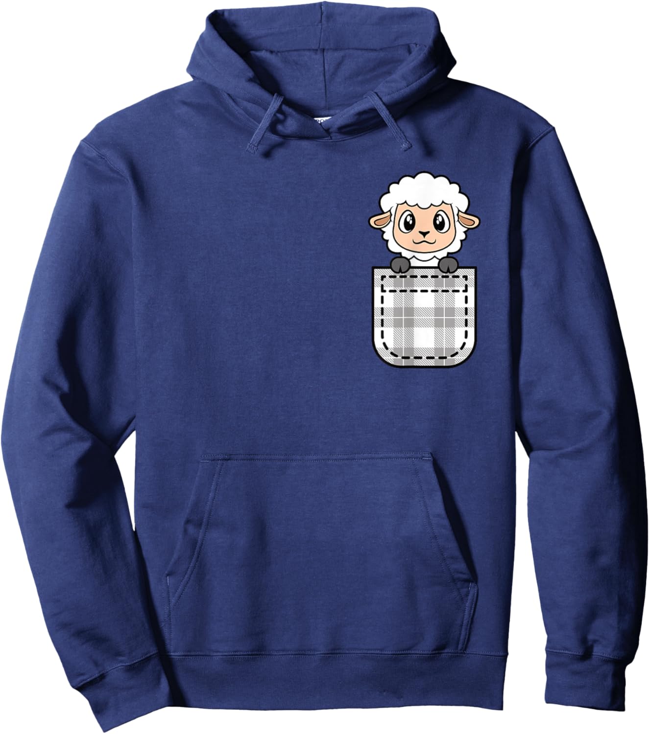 Funny Sheep Pocket Sheep Lover Men Women Kids Hoodie - Hoodie | Navy