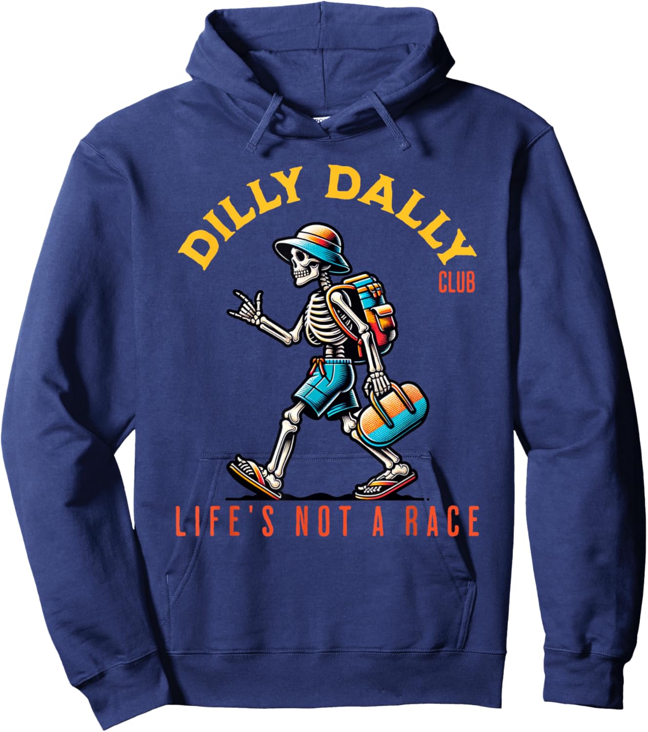 Dilly Dally Club | Fun Lazy Hoodie - Hoodie | Navy