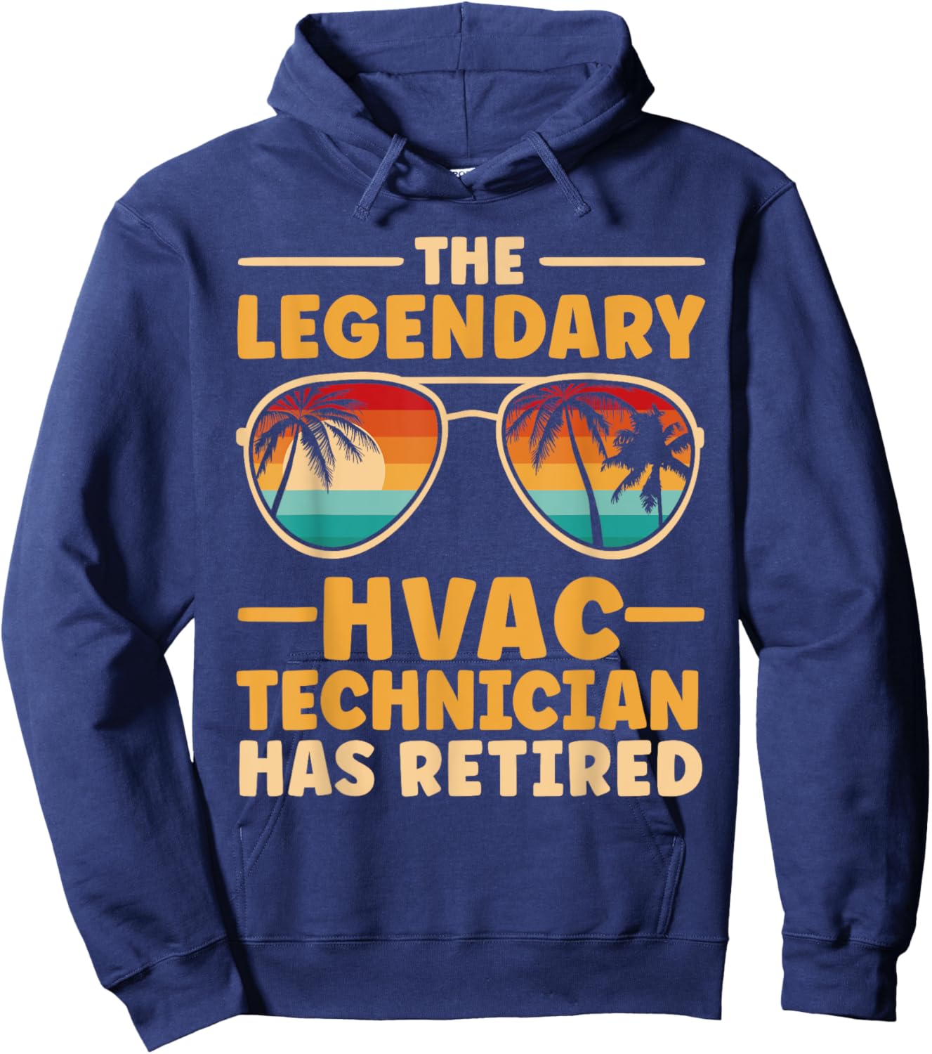 Retired HVAC Technician Retirement Hoodie - Hoodie | Navy