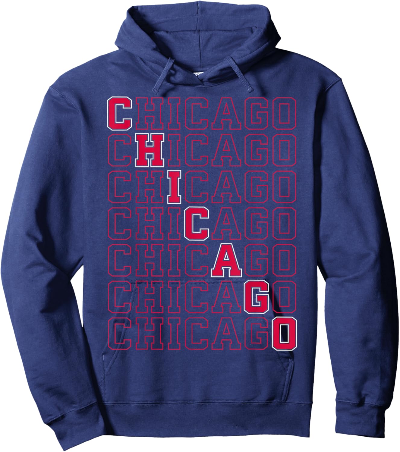 Retro Chicago Hoodie - Hoodie | Navy