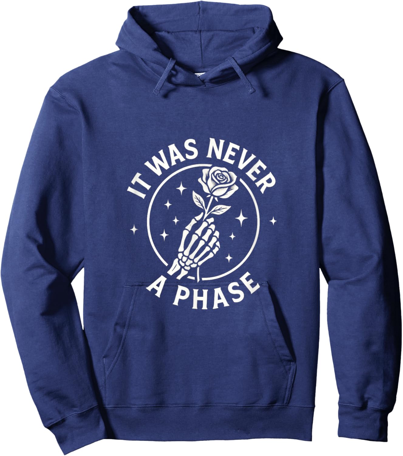 It was Never A Phase - Emo Scene Music Core Hoodie - Hoodie | Navy