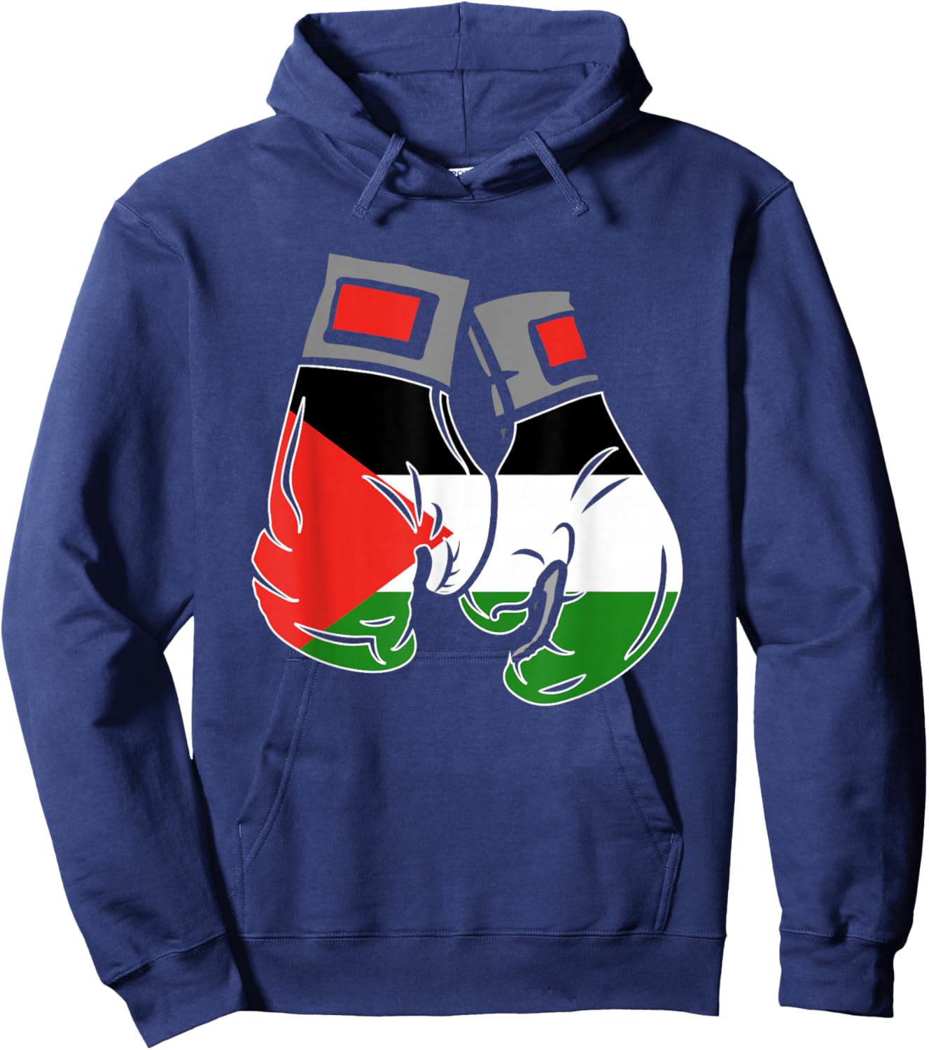Boxing Glove With The Flag Of Palestine Hoodie - Hoodie | Navy