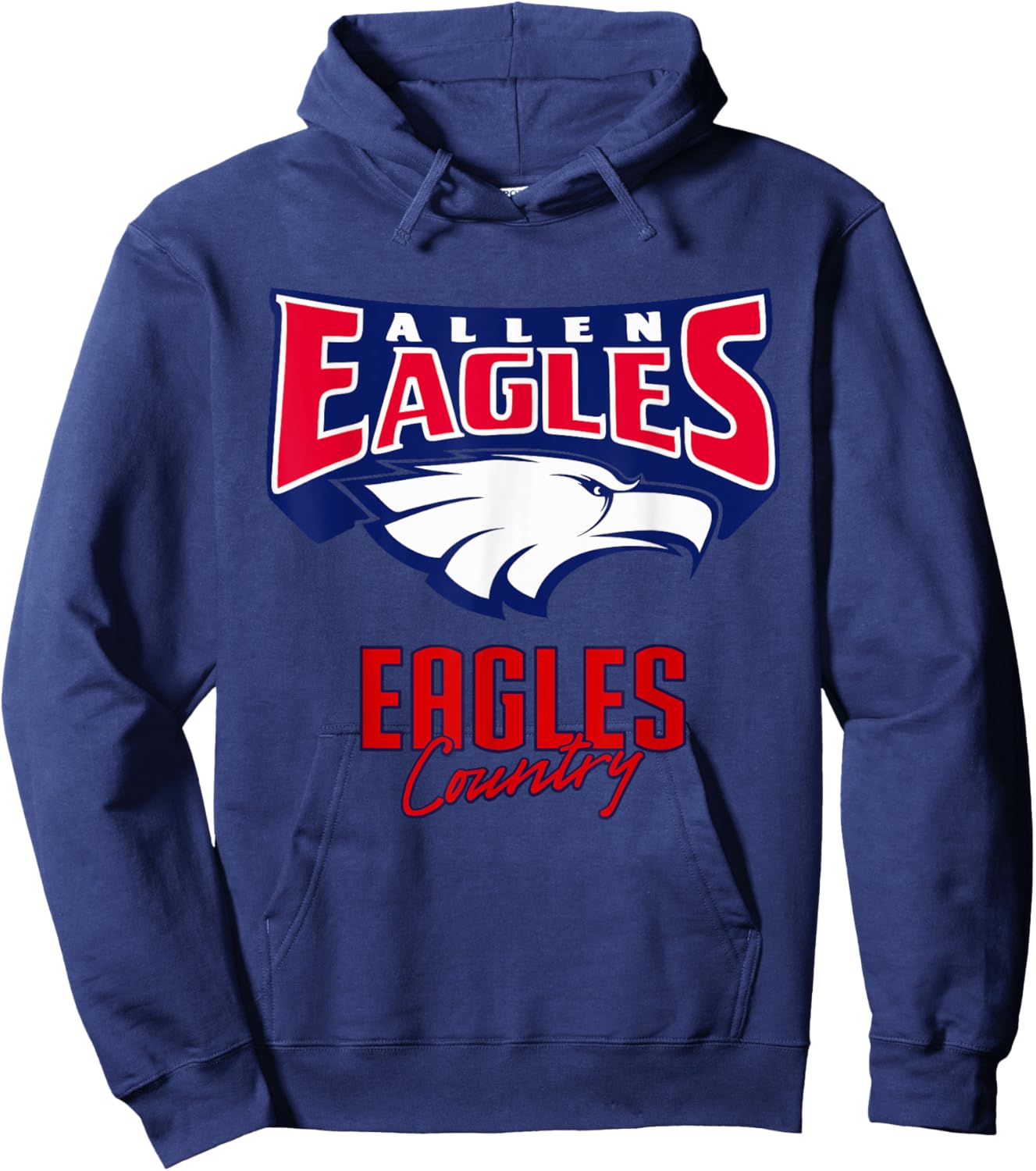 Allen Eagles Logo Country HS Hoodie - Hoodie | Navy