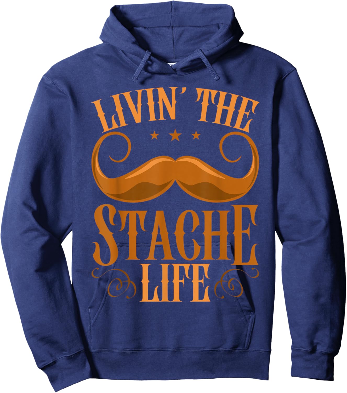 Mustache Stache Beard Hoodie - Hoodie | Navy