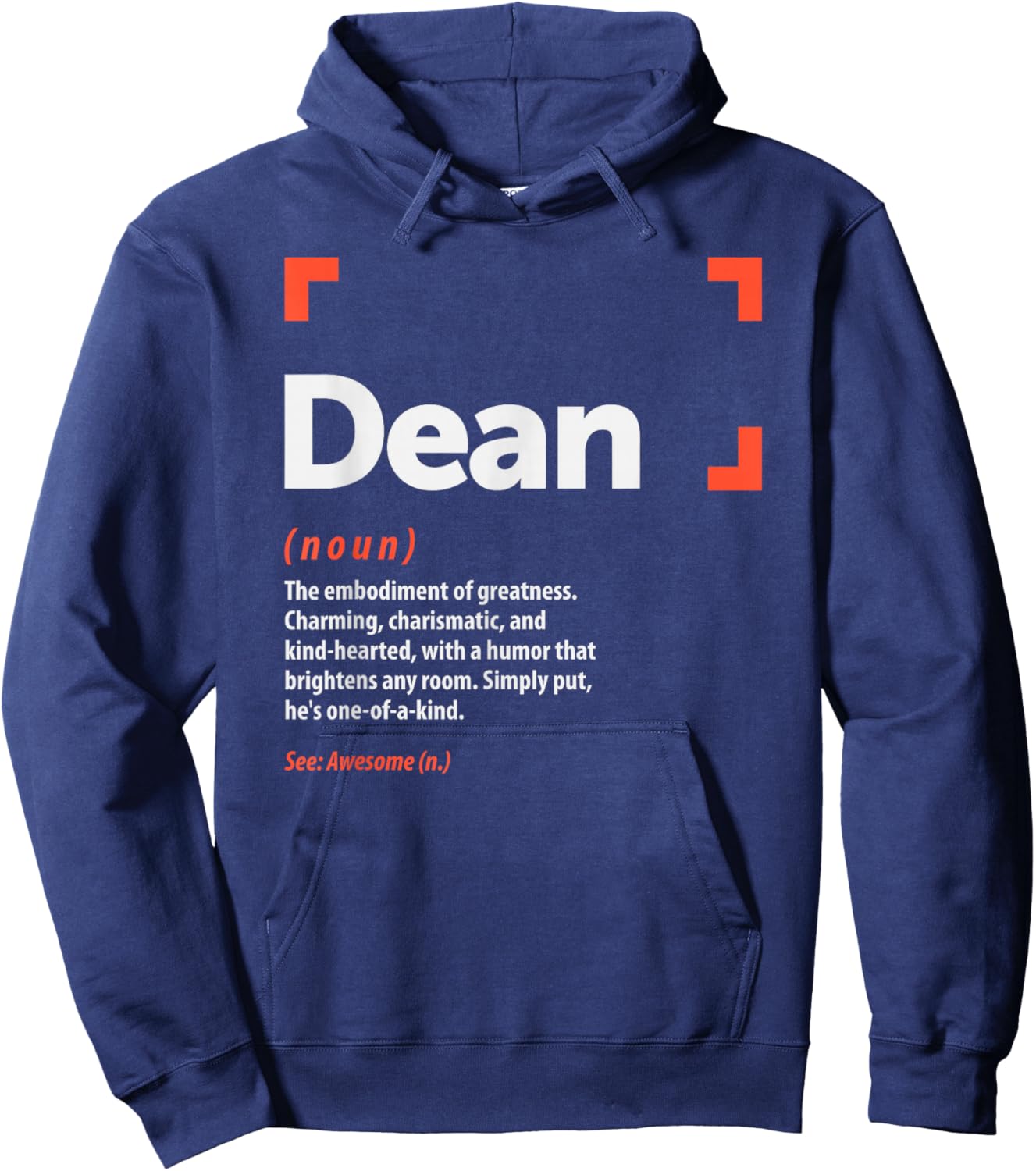 Dean Definition Personalized Name Dean Hoodie - Hoodie | Navy