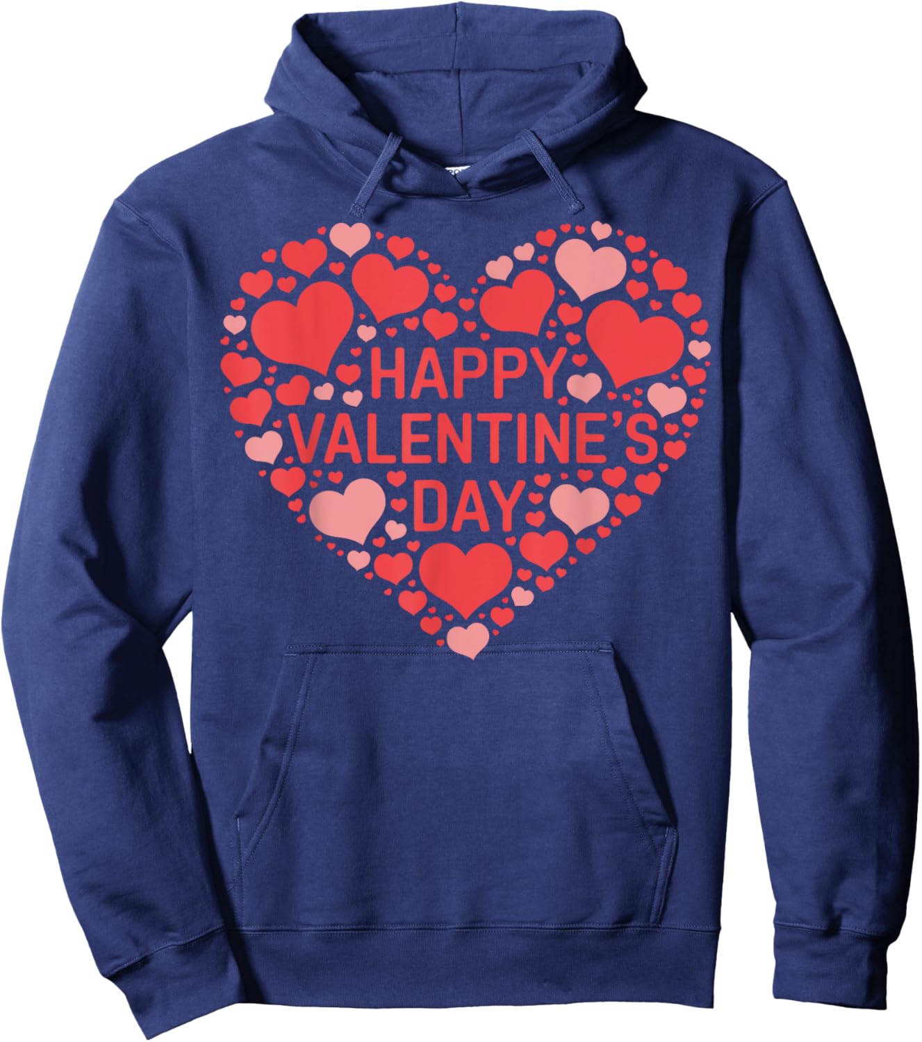 Happy Valentine's Day Heart Valentines Day Men Hoodie - Hoodie | Navy