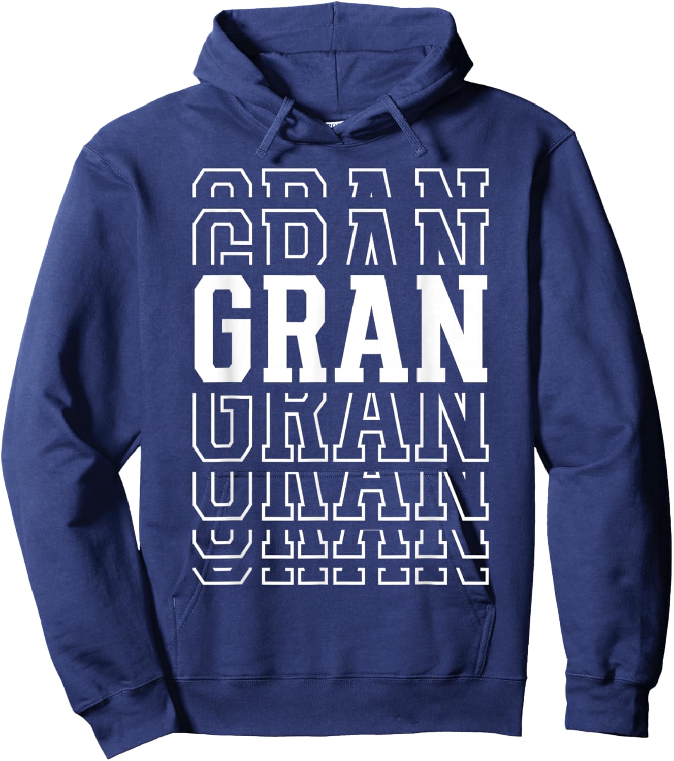 Gran Funny Layered Text Mother's Day Grandma Hoodie - Hoodie | Navy