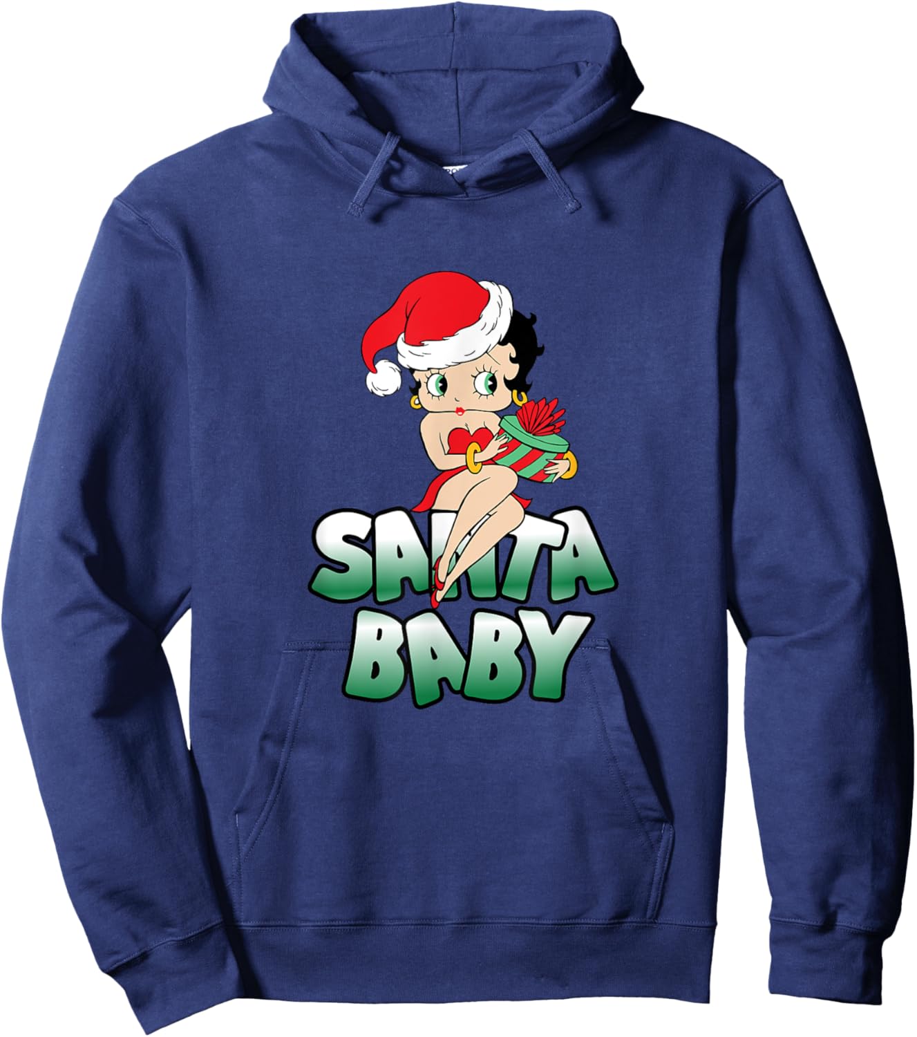 Betty Boop Christmas Classic Santa Baby Hoodie - Hoodie | Navy