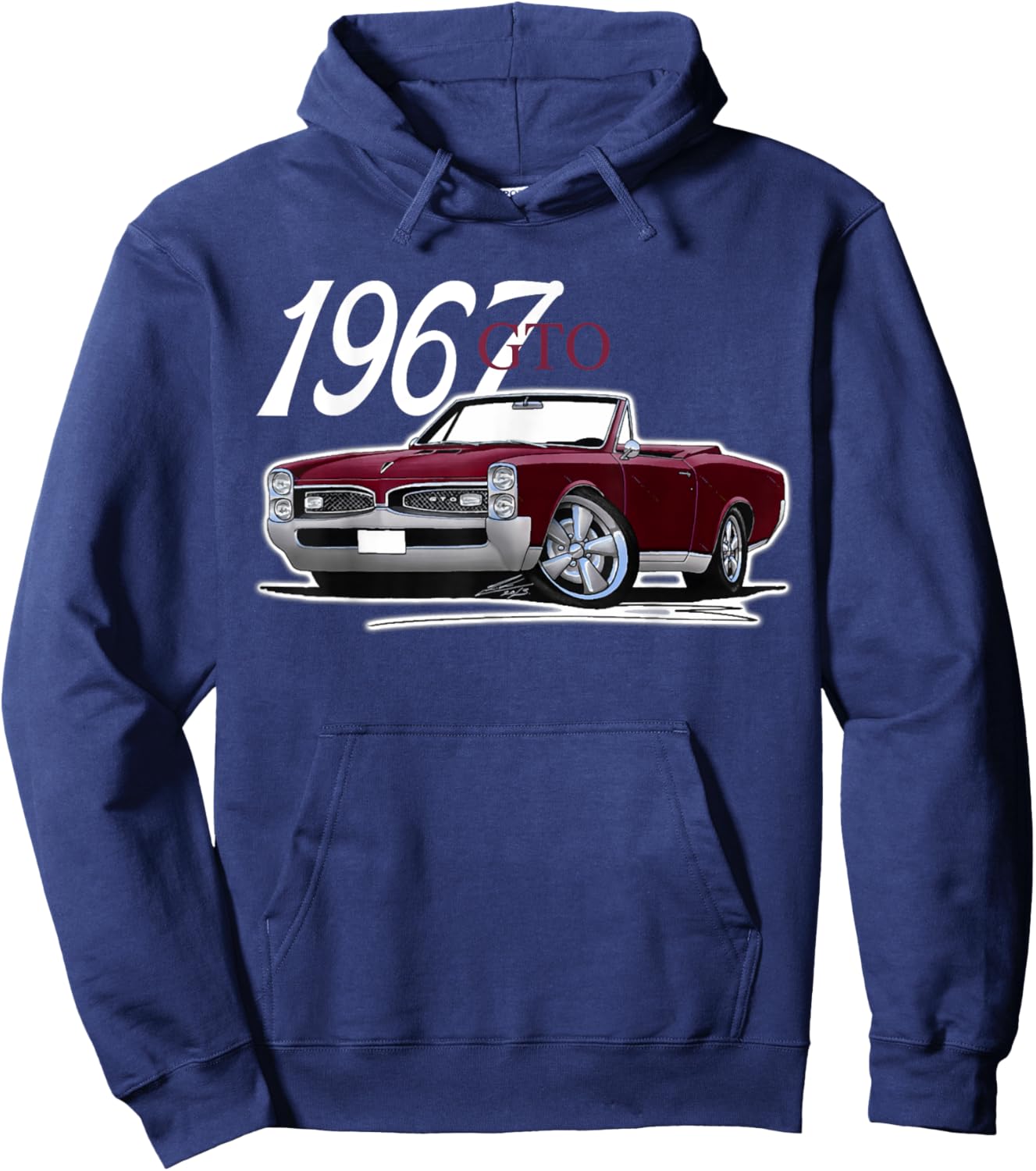 1967 67 GTO Classic Car Old School Muscle Car Hoodie - Hoodie | Navy