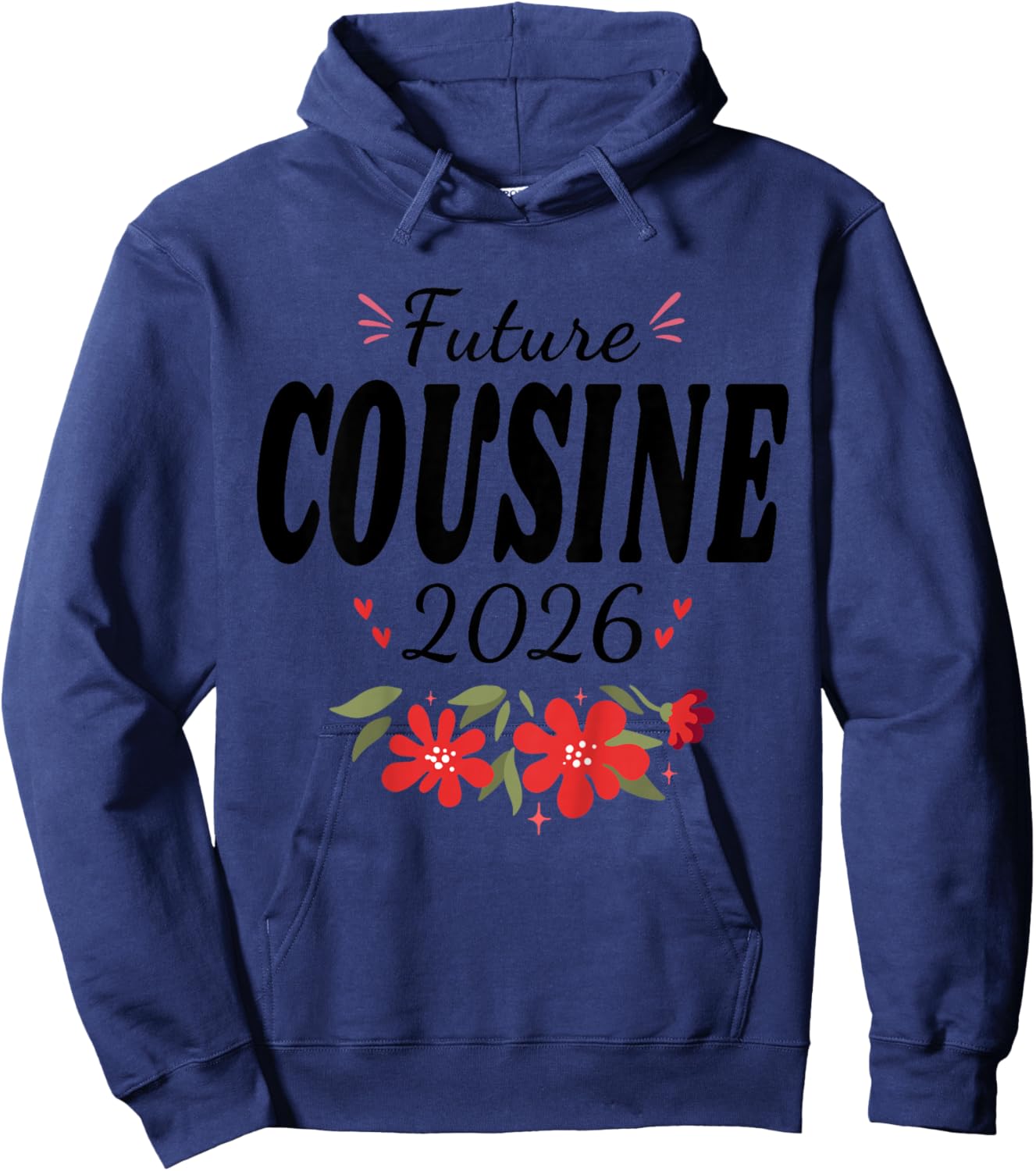 Future Cousine 2026 Pregnancy Announcement Hoodie - Hoodie | Navy