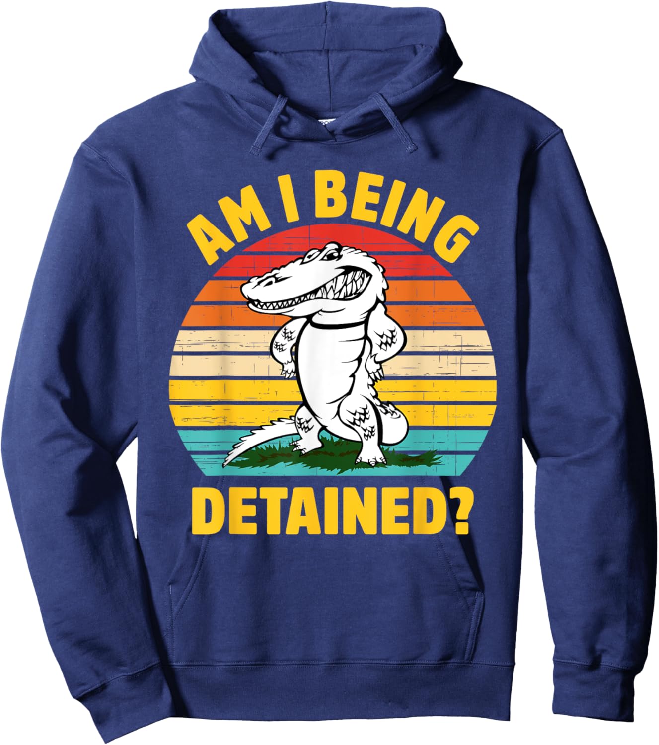 Am I Being Detained? Funny Retro Vintage Hoodie - Hoodie | Navy