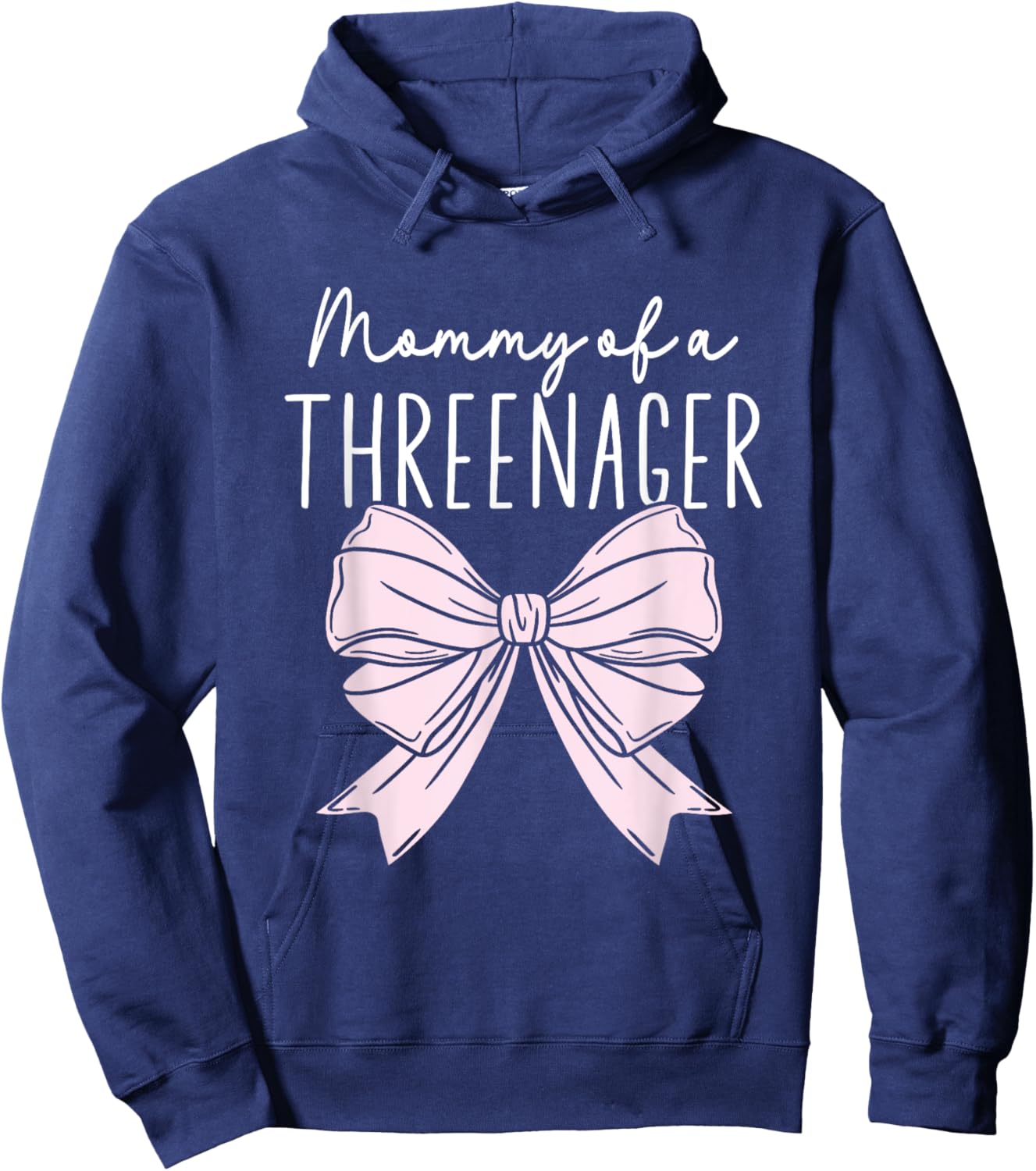 Mommy Of A Threenager Girl Birthday 3 Years Hoodie - Hoodie | Navy