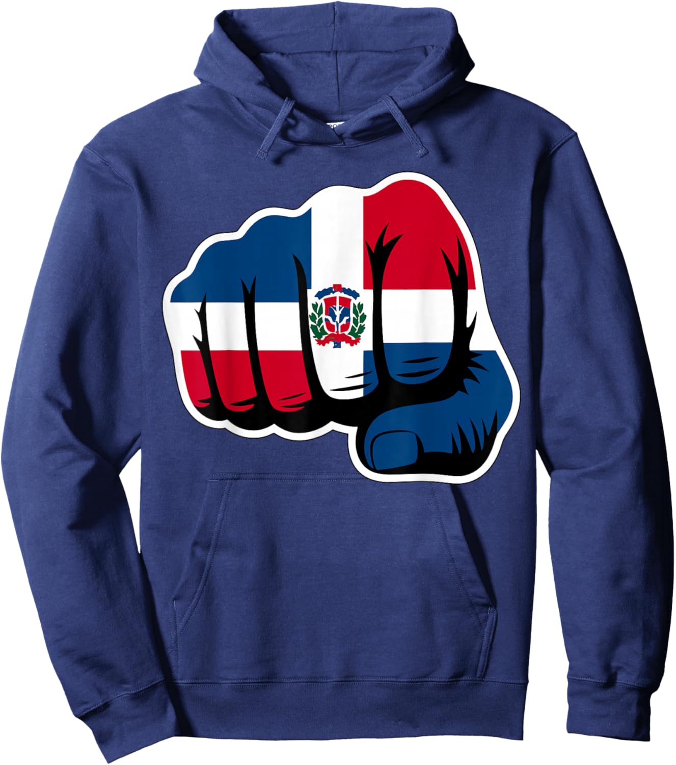 Dominican Republic Flag Fist Hoodie - Hoodie | Navy
