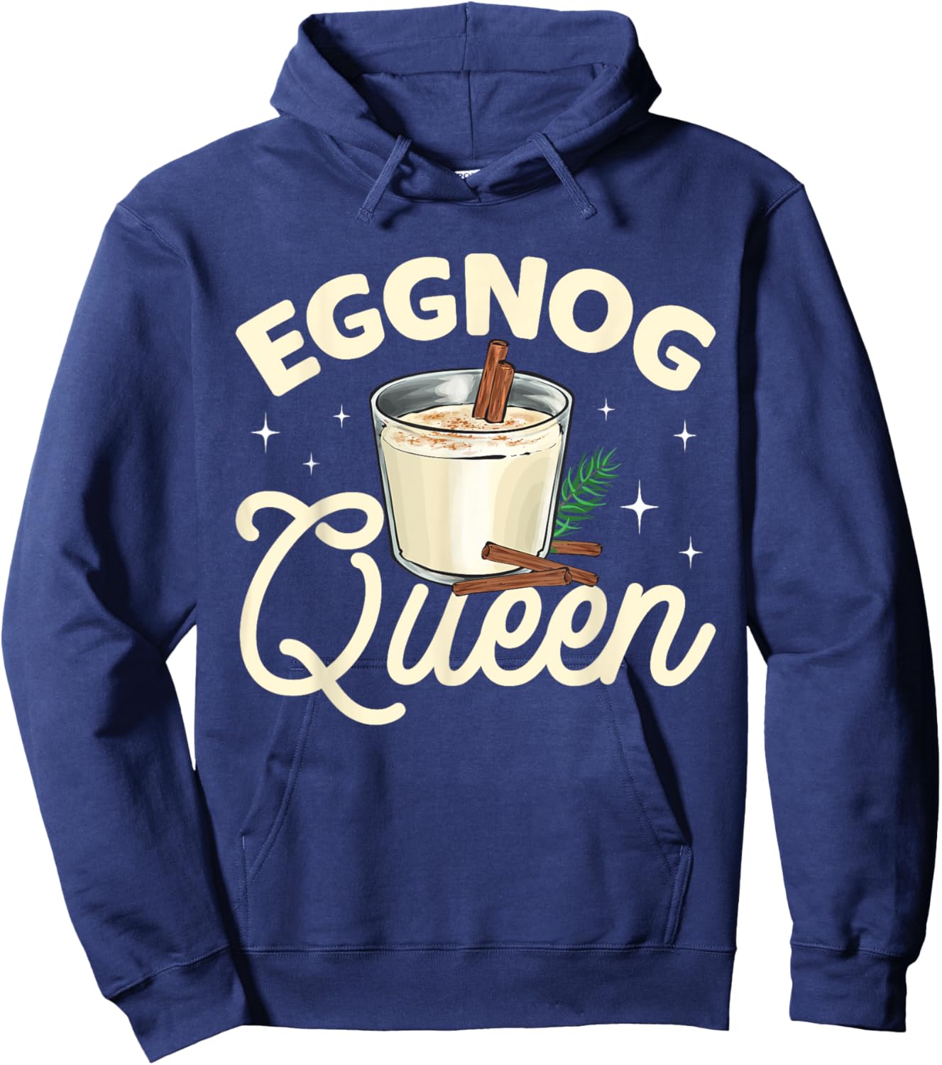 Eggnog Queen Xmas Merry Christmas Hoodie - Hoodie | Navy