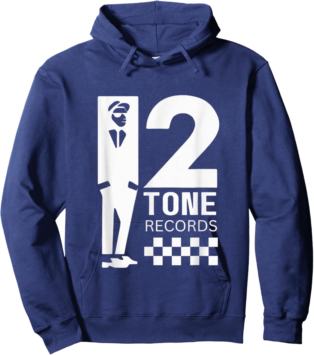 Two Tone Ska Music Checkerboard Hoodie - Hoodie | Navy