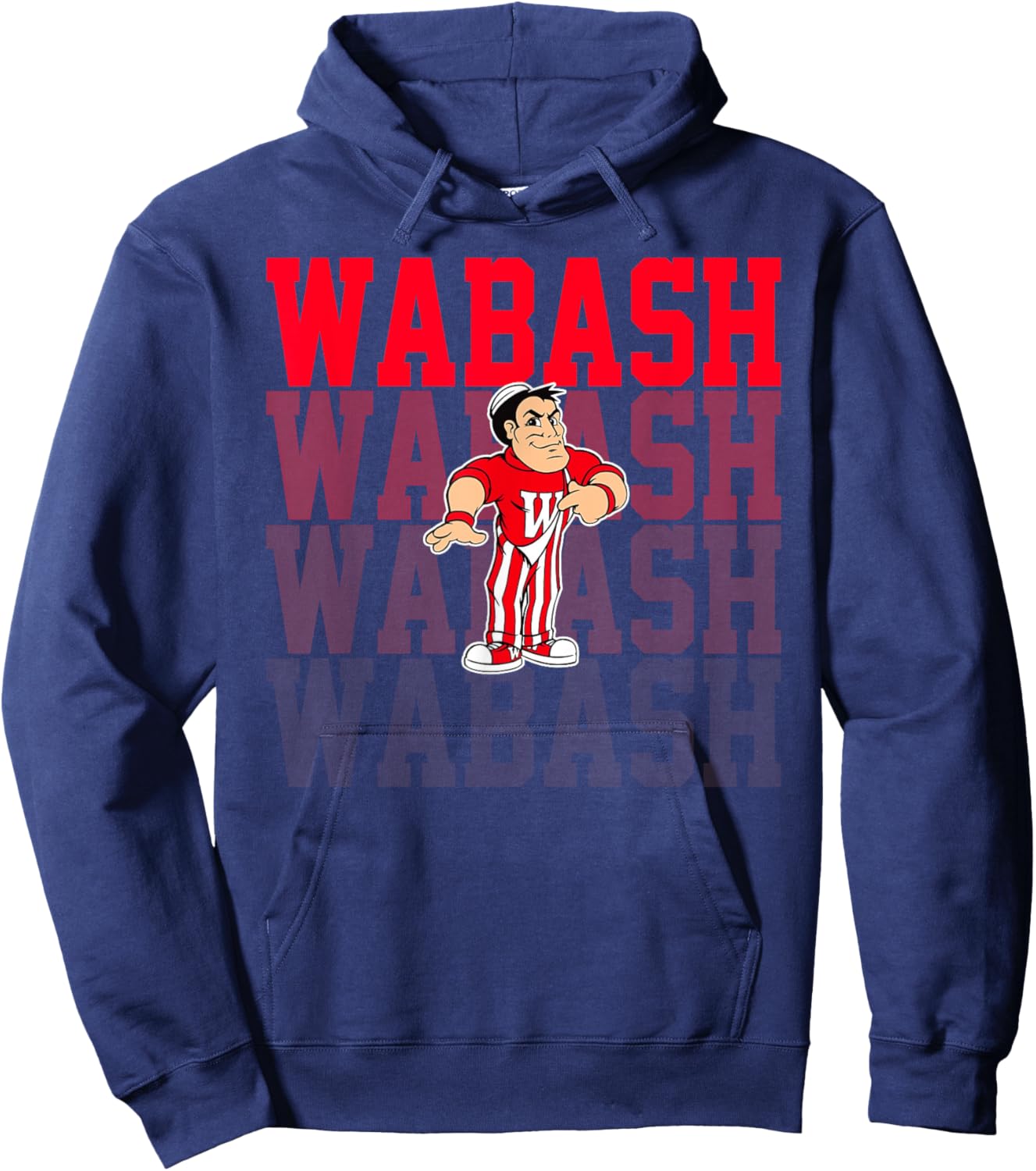 Wabash College Retro Vintage Sports Women Hoodie - Hoodie | Navy