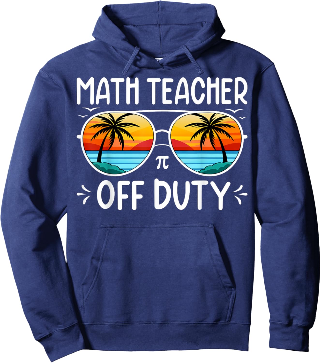 Math Teacher Off Duty Hoodie - Hoodie | Navy