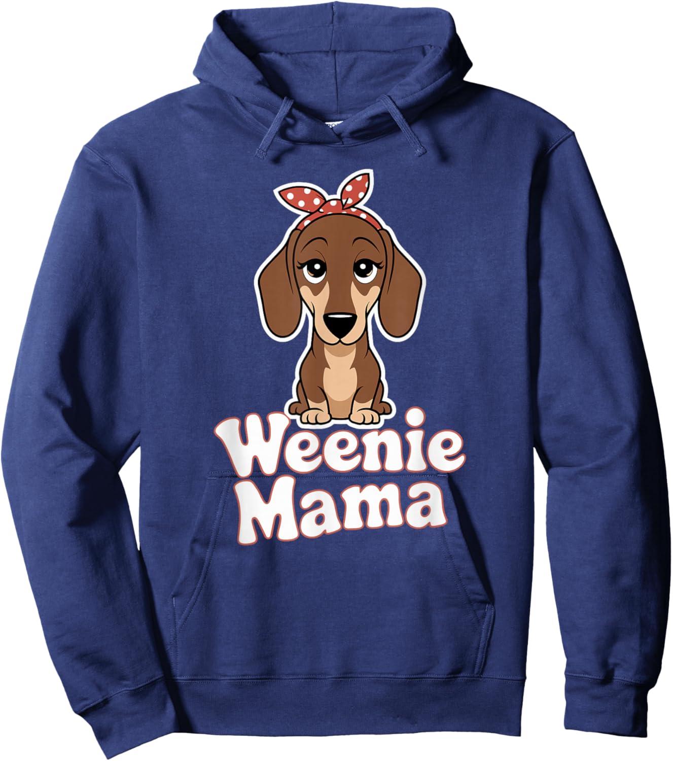 Weenie Mama Funny Dachshund Lover Weiner Dog Hoodie - Hoodie | Navy