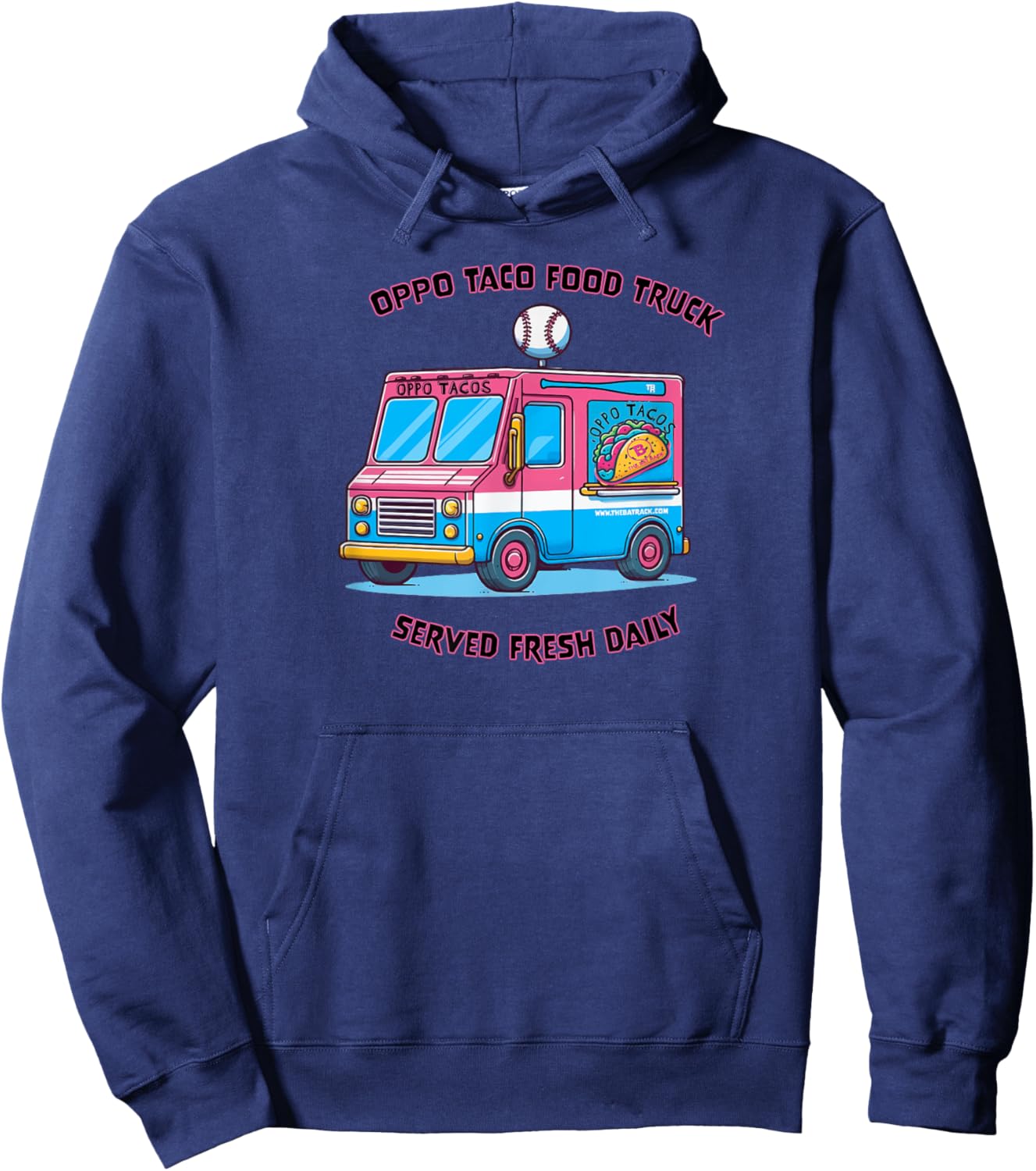Baseball Oppo Taco Food Truck Hoodie - Hoodie | Navy