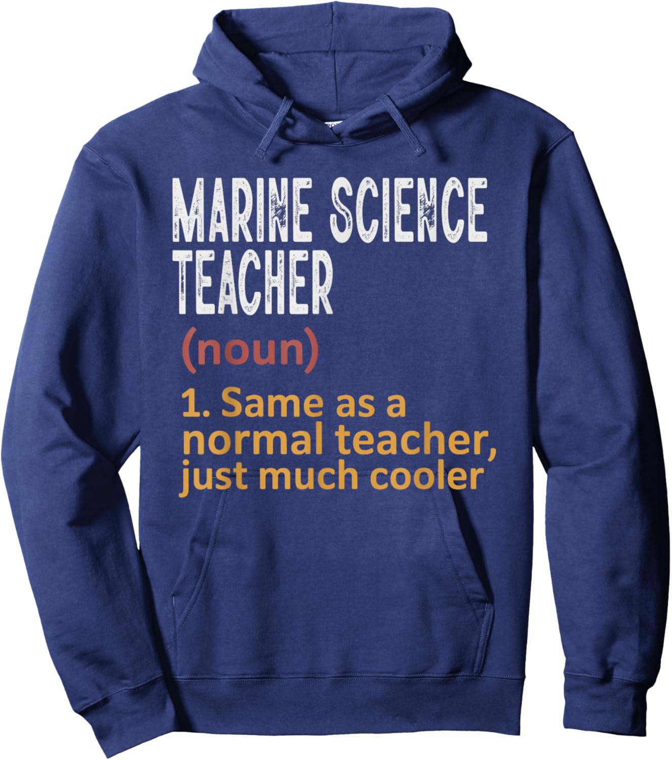 Marine Science Teacher Funny Definition Teacher Hoodie - Hoodie | Navy