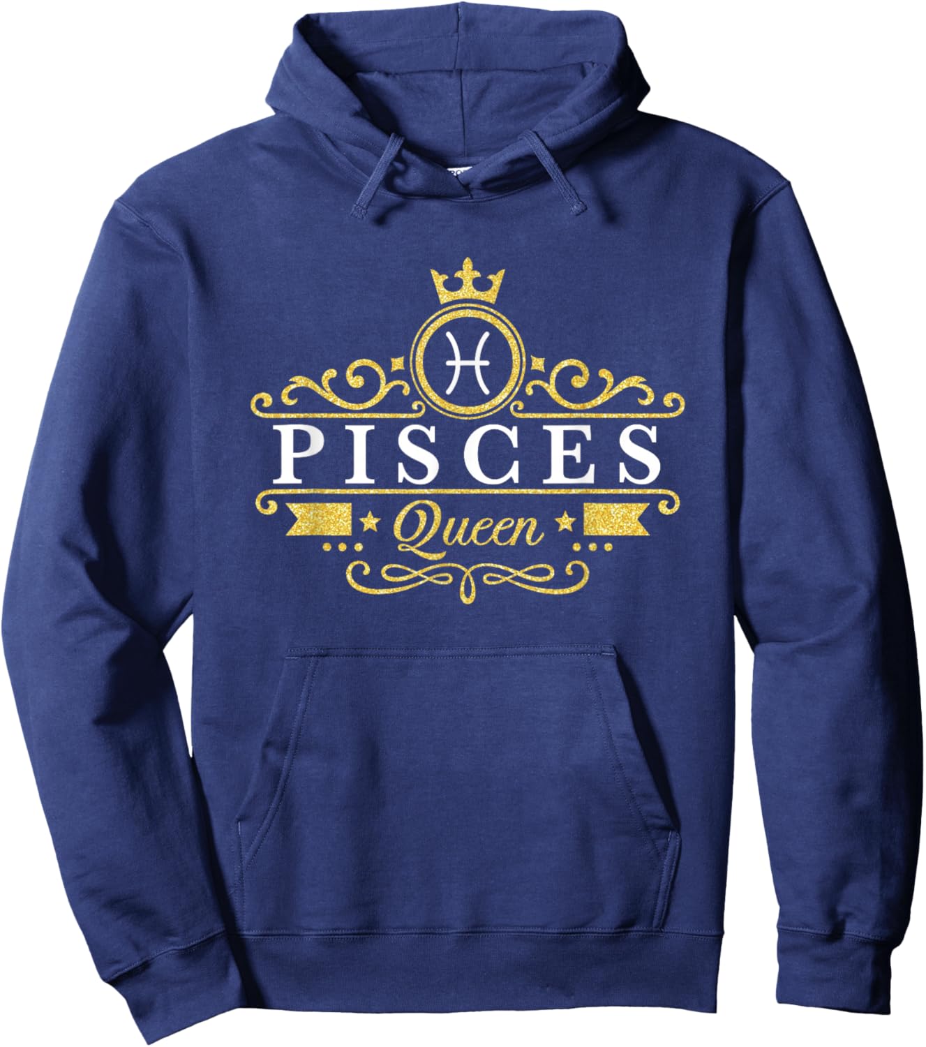 Pisces Queen Shirt Pisces Zodiac Birthday Hoodie - Hoodie | Navy