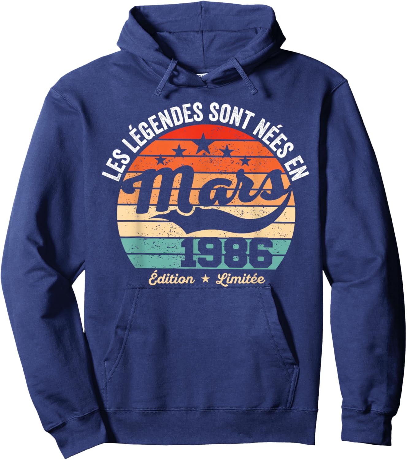 Legends Are Born in March 1986 40 Birthday Hoodie - Hoodie | Navy