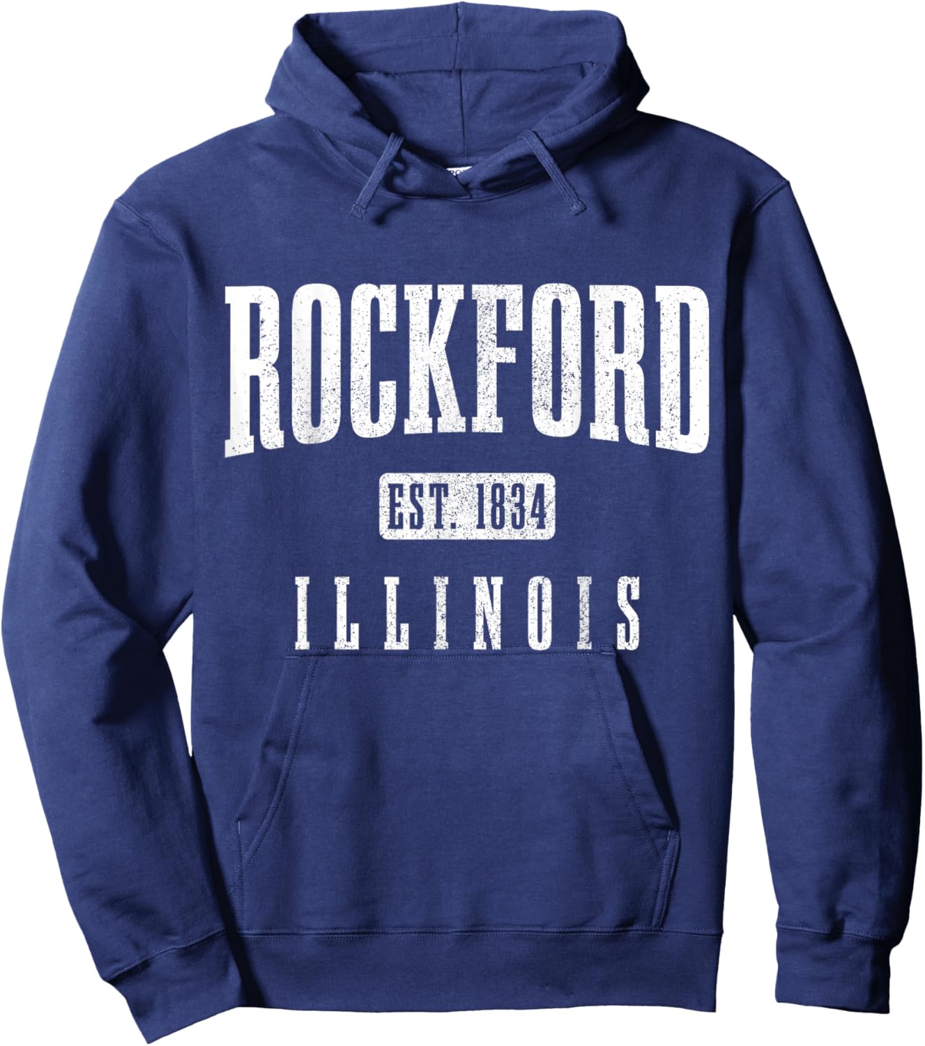 Rockford Illinois Vintage Pride Hoodie - Hoodie | Navy