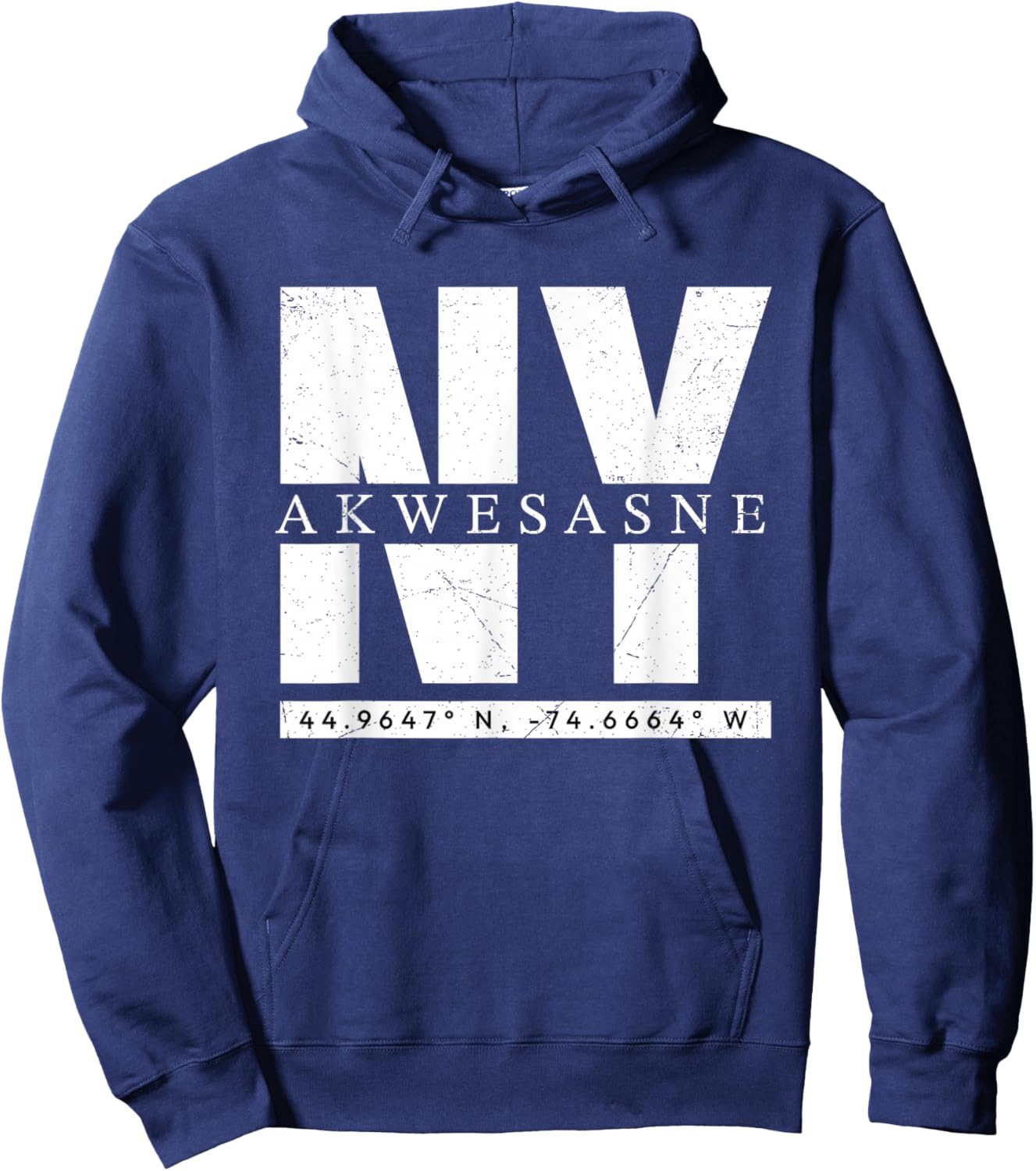 Akwesasne, NY Retro Urban Style Coordinates Hoodie - Hoodie | Navy