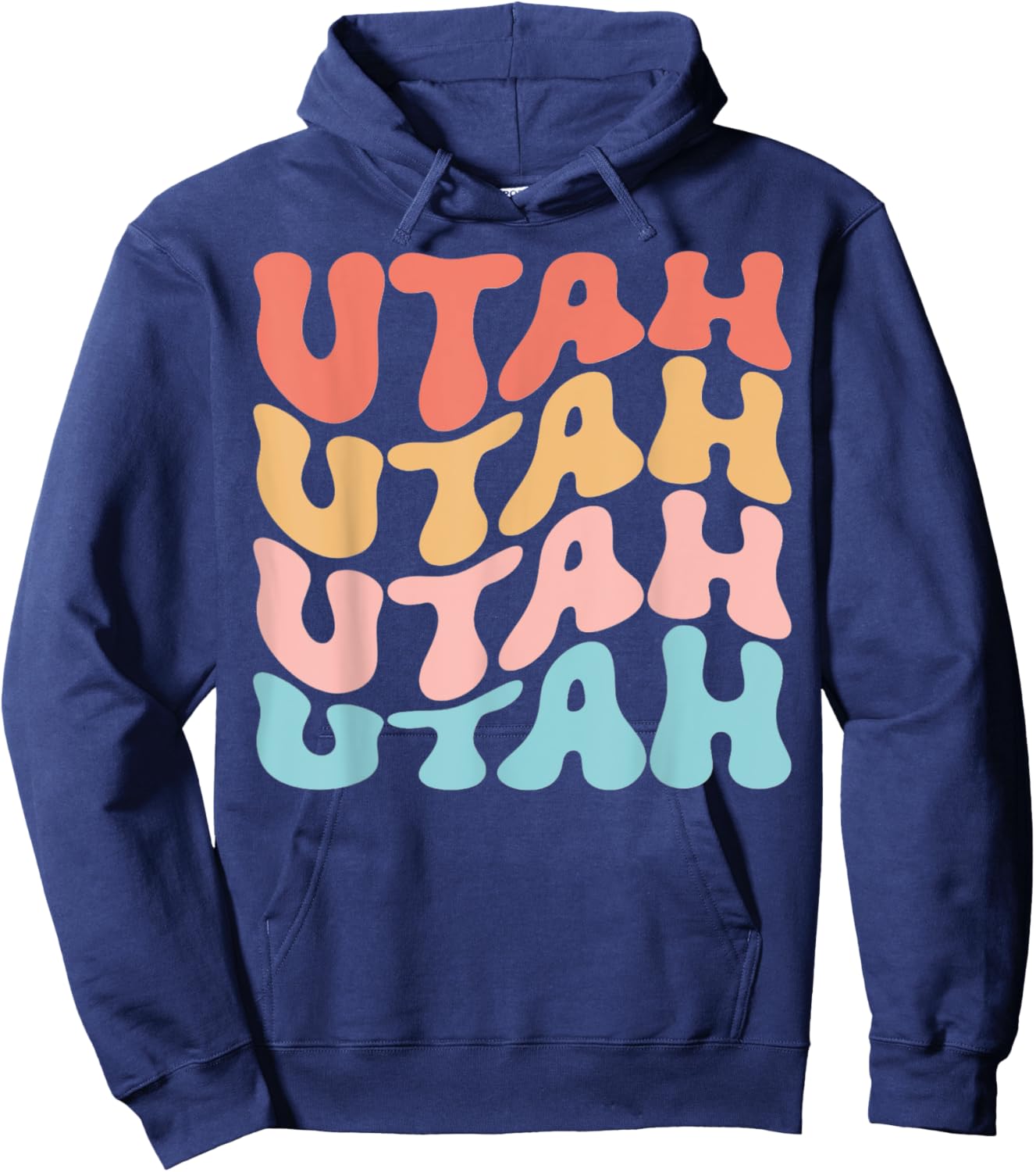 Funny Cute Retro Graphic Men Women & Kids Utah Hoodie - Hoodie | Navy