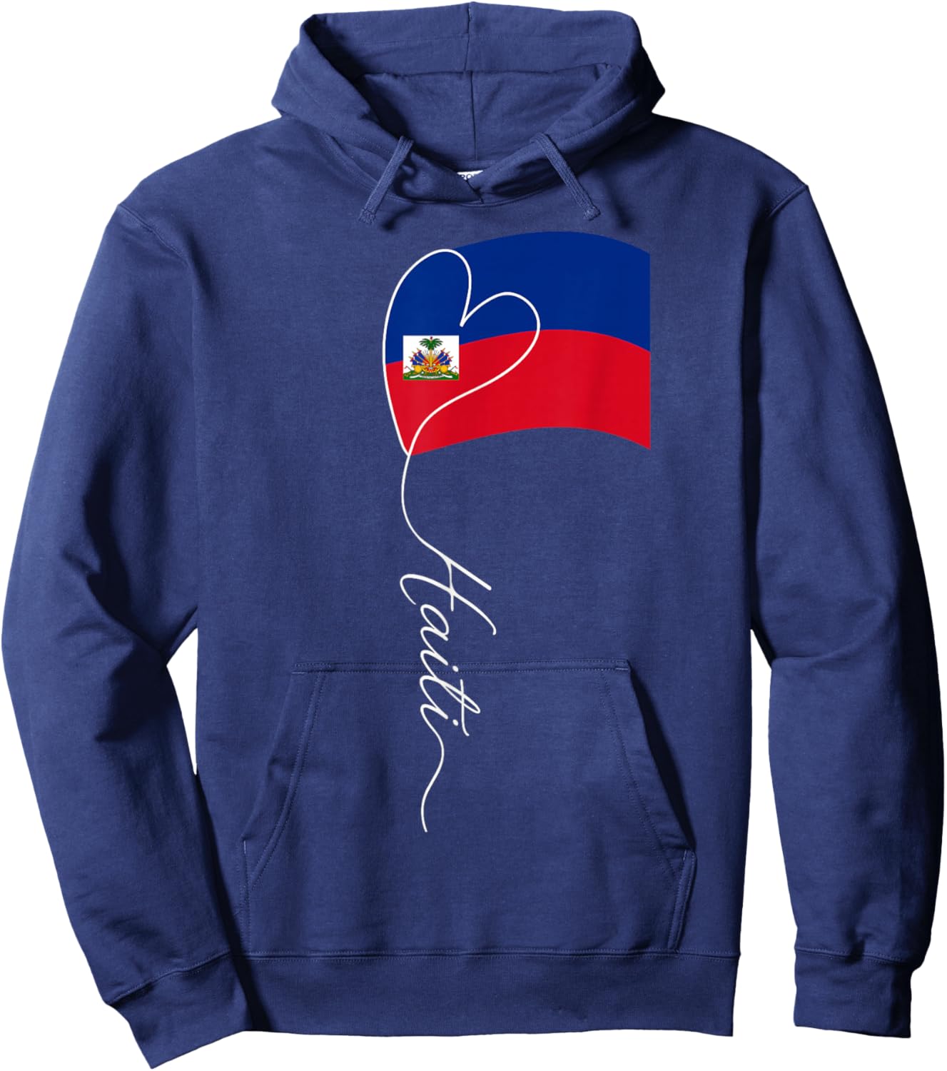 Heart Haiti Haitian Flag Day Women Haiti Flag Hoodie - Hoodie | Navy