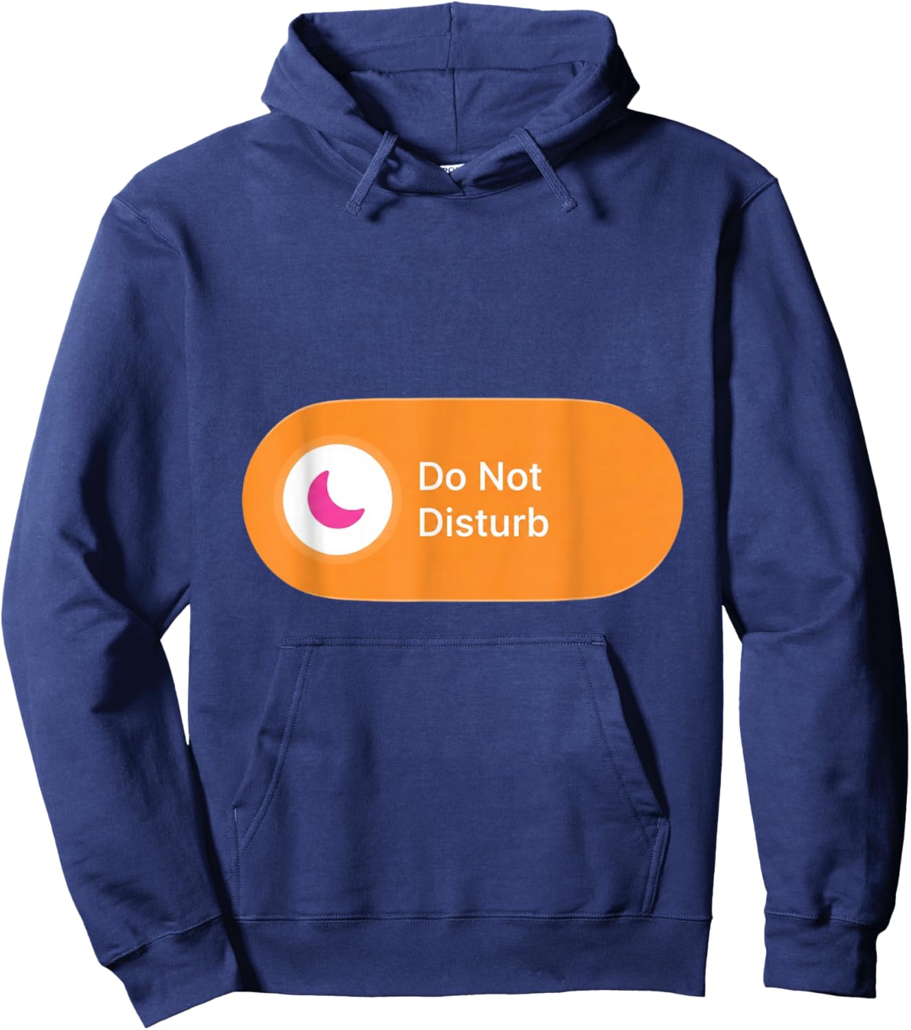 Do Not Disturb - Orange Alert UI Graphic Hoodie - Hoodie | Navy