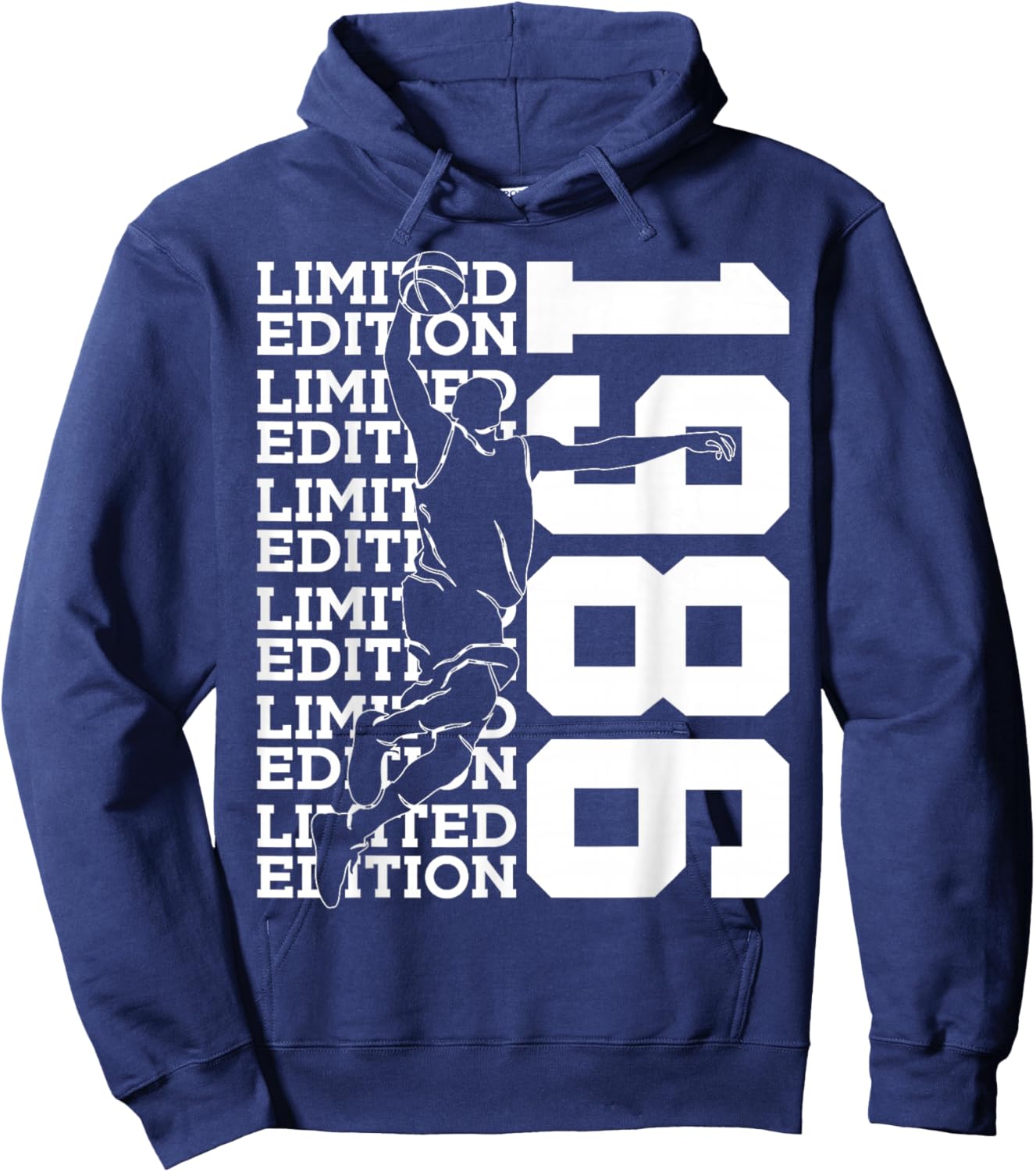 Limited Edition 1986 Basketball 40TH Birthday Hoodie - Hoodie | Navy