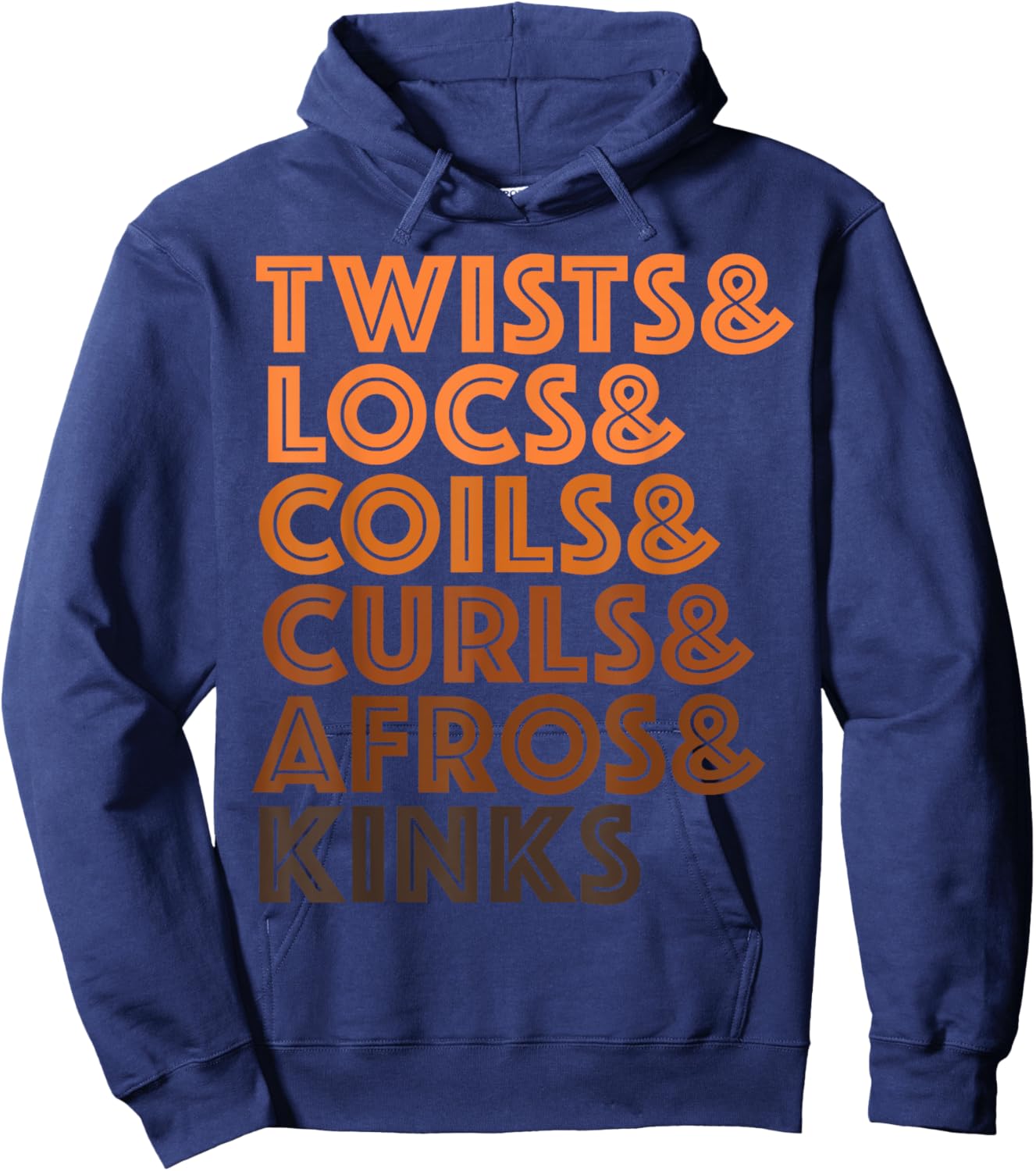 Twists & Locs & Coils & Curls & Afros Kinks Hoodie - Hoodie | Navy