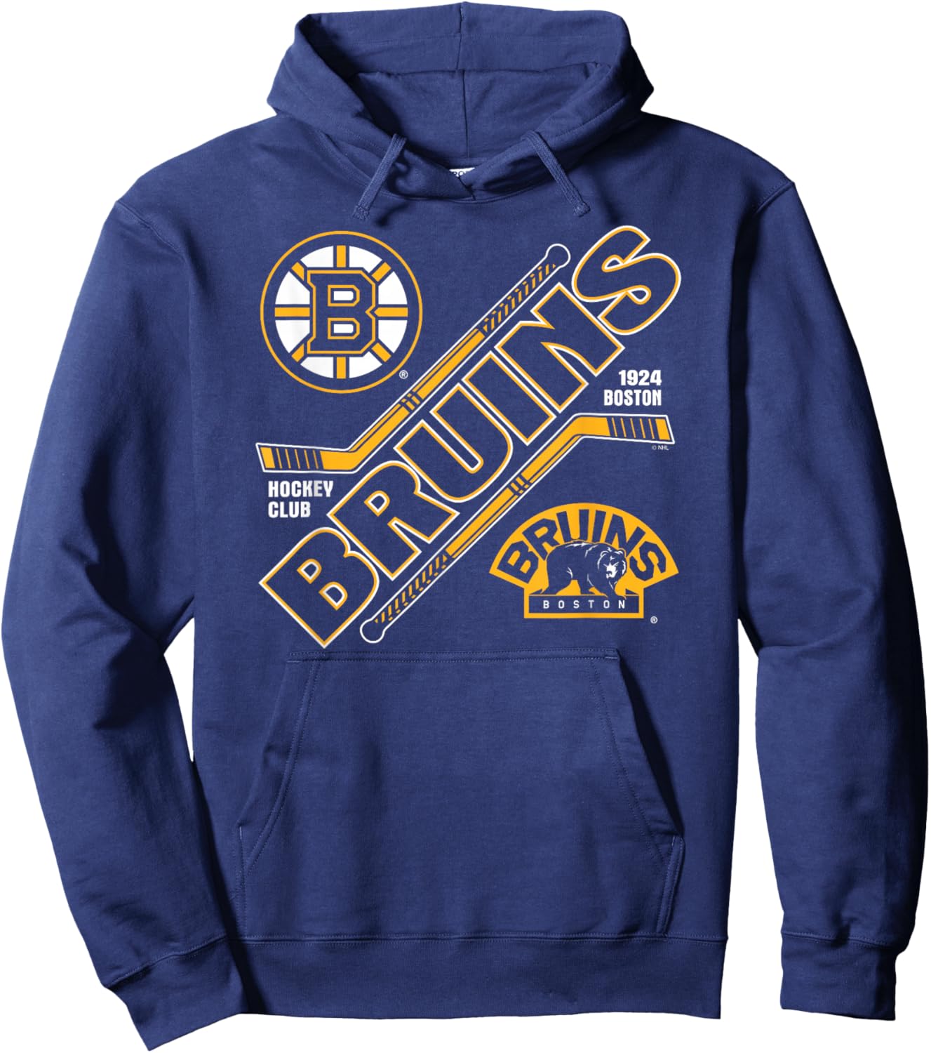 Boston Bruins Force Black Officially Licensed Hoodie - Hoodie | Navy
