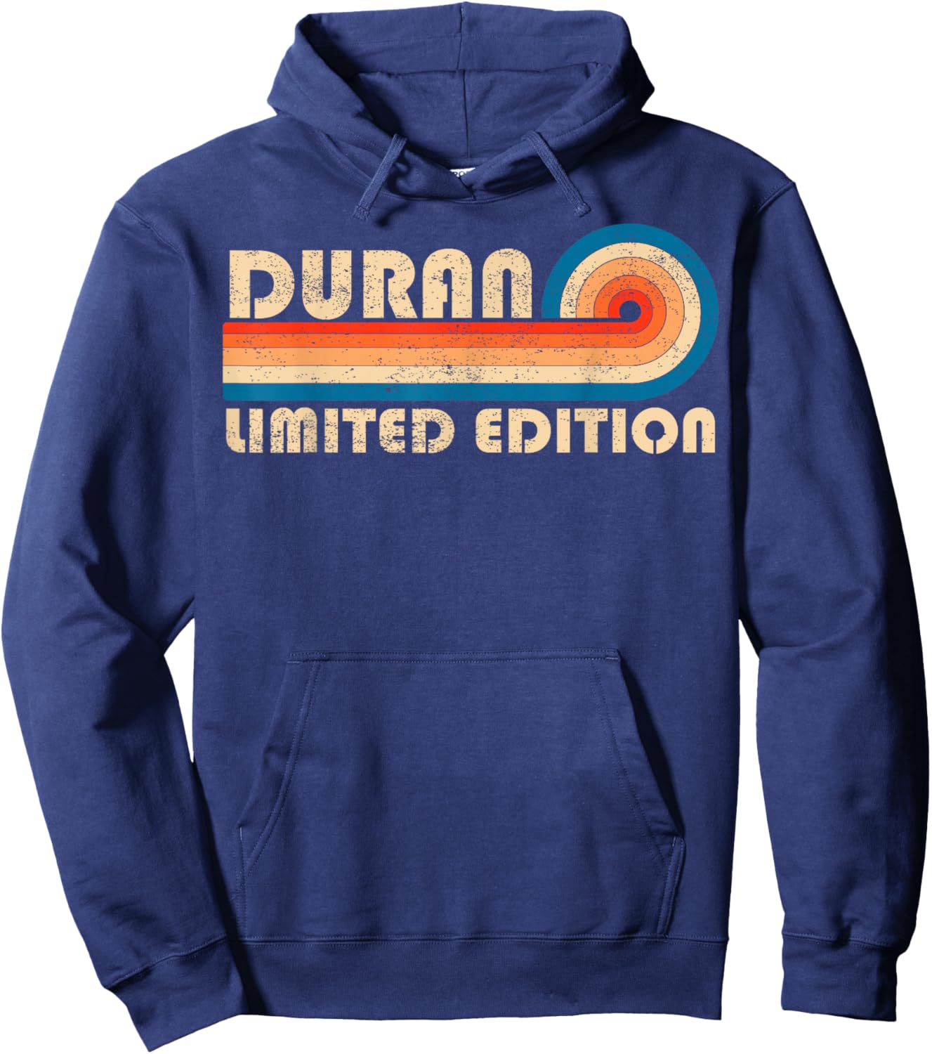 Duran Retro 70s 80s Sunset Stripe Hoodie - Hoodie | Navy