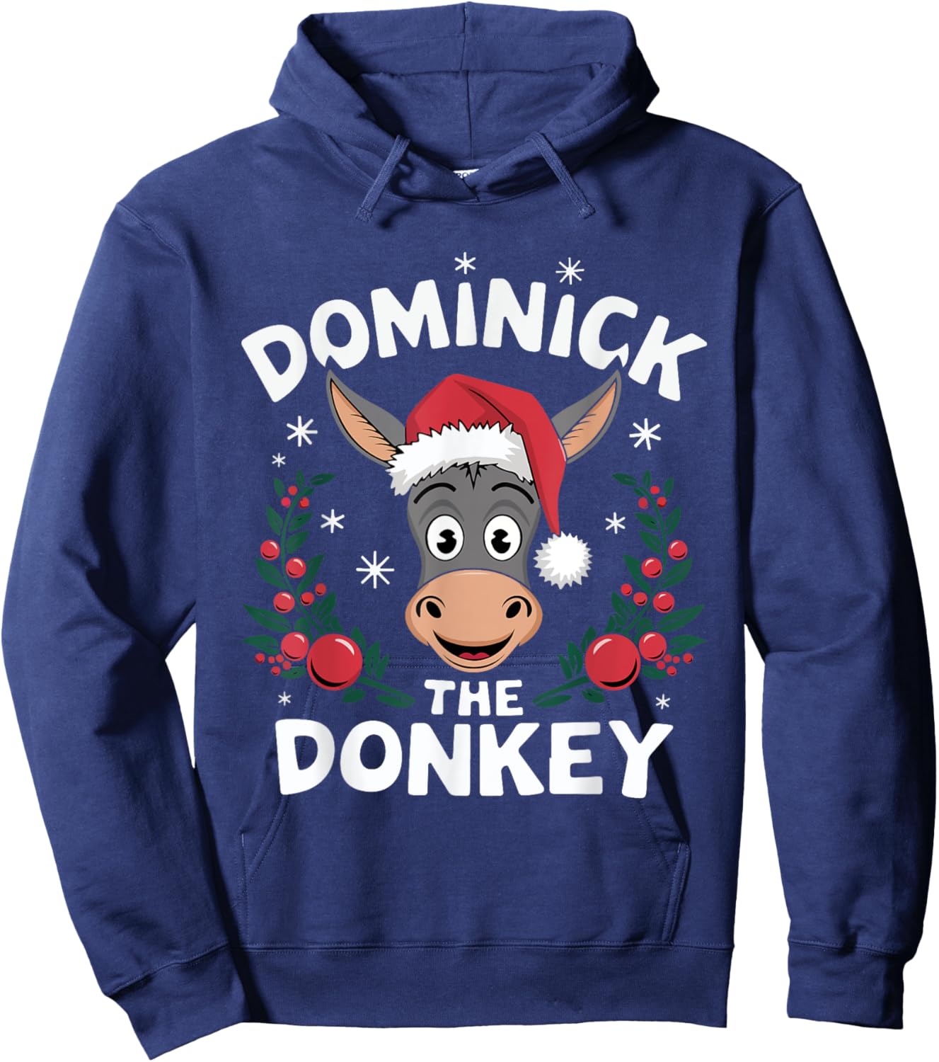 Dominick the Donkey Funny Christmas Hoodie - Hoodie | Navy