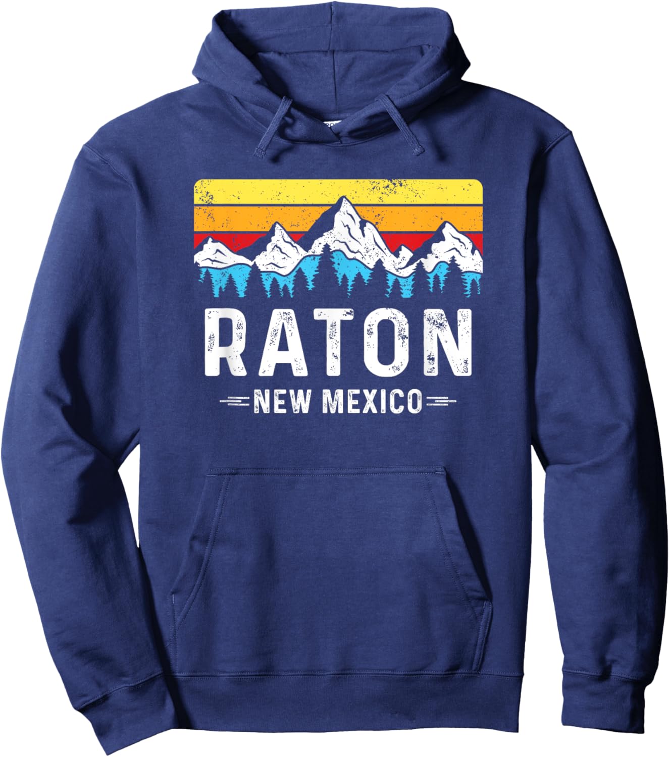 Raton New Mexico Mountains Raton NM Souvenir Hoodie - Hoodie | Navy