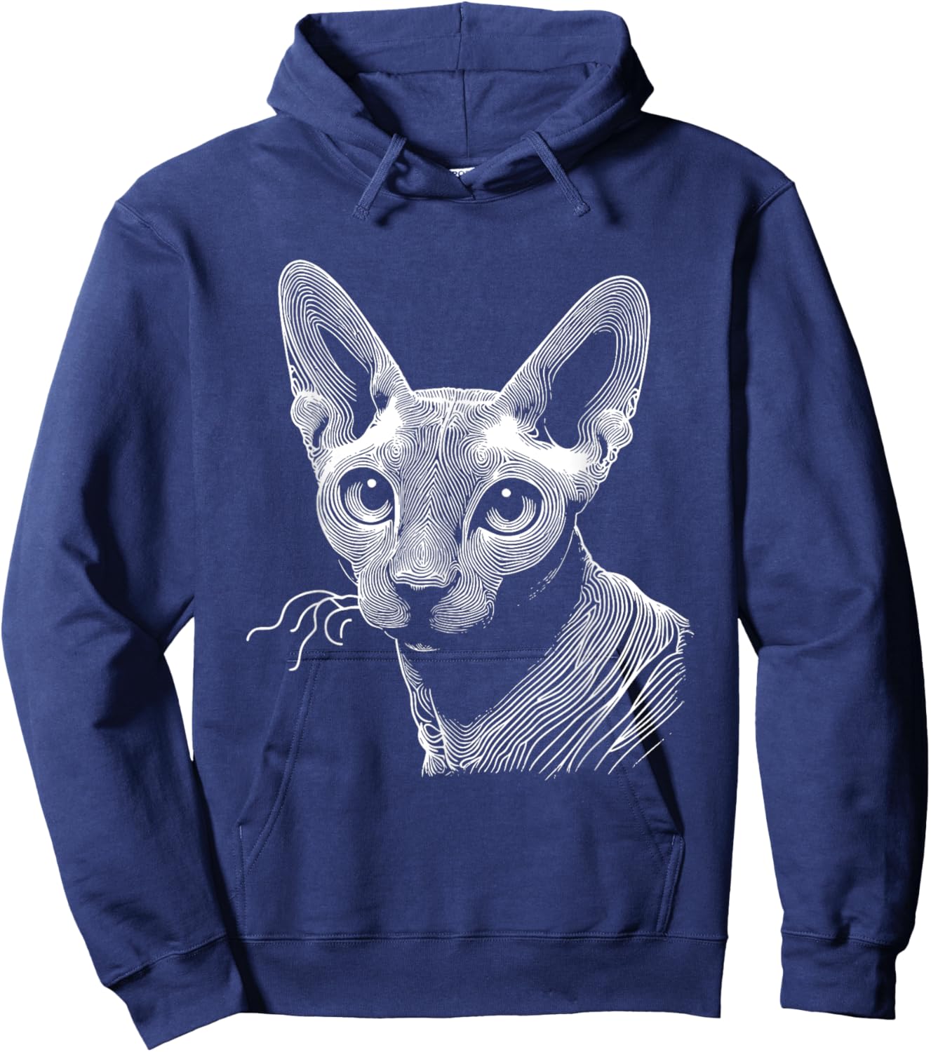 Cat Fingerprint - Cornish Rex Dad Mom Men Women Hoodie - Hoodie | Navy